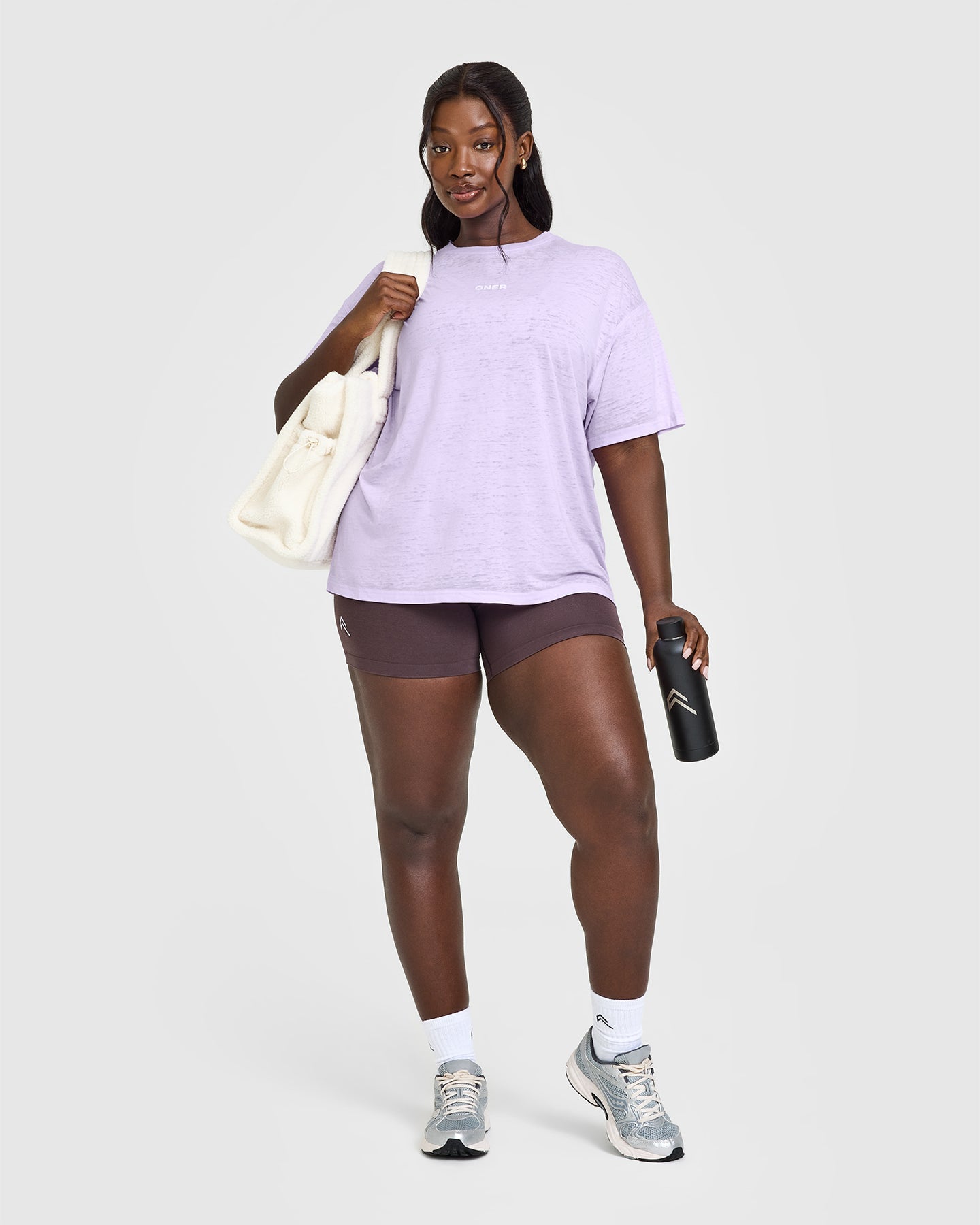 Lavender Purple Washed Burnout T-Shirt for Women - Soft Vintage Style Tee for Casual Wear and Summer Outfits