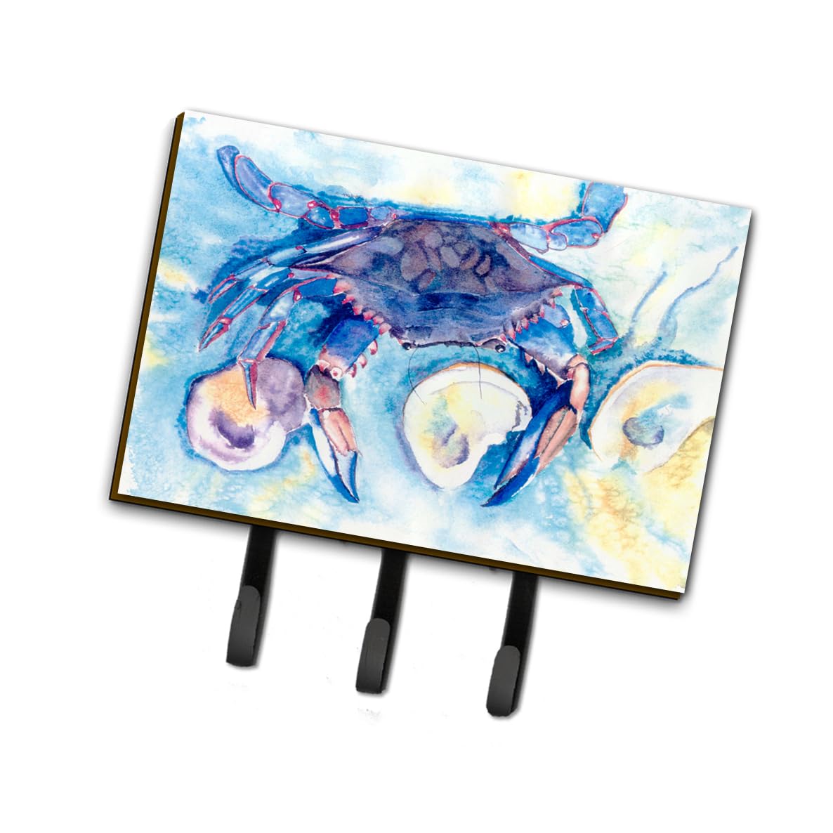 Caroline's Treasures 8042TH68 Crab-Themed Wall Hook - Key Holder, Coat Rack, Leash Hanger for Home & Entryway | Perfect for Organizing Keys, Towels, Aprons, and Pet Leashes in Kitchen, Bathroom or Mudroom