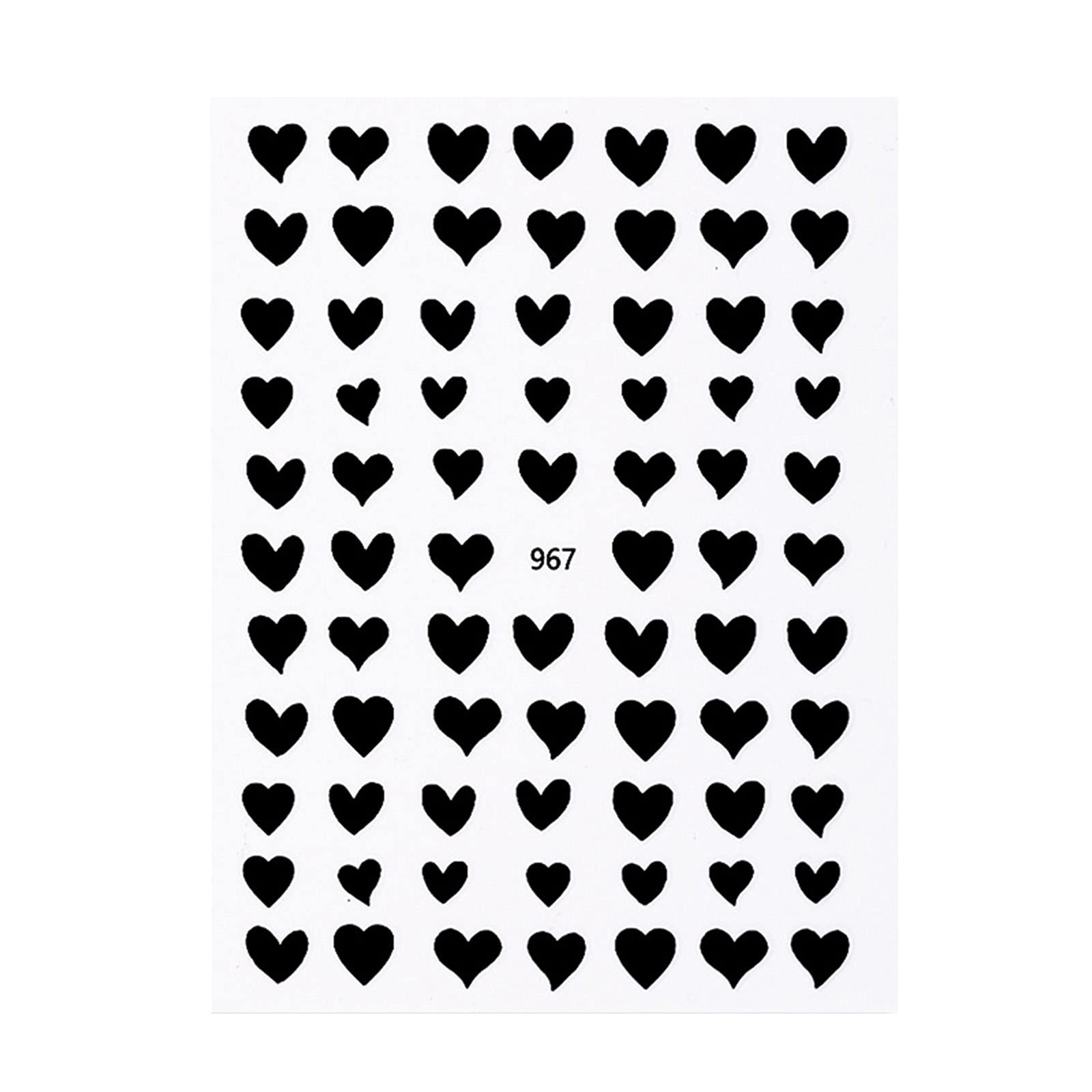 YOHUIHU 3D Heart Flower Nail Art Stickers - DIY Nail Decals for Manicure, Nail Polish Decoration, Nail Tattoos & Nail Appliques - Perfect for Parties, Weddings, and Special Occasions