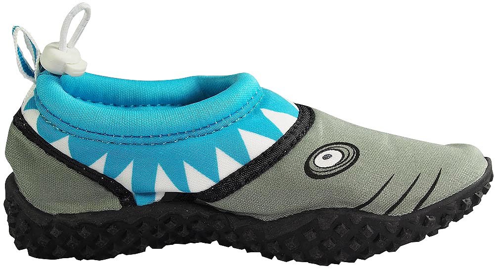 NORTY Wave Aqua Sock Water Shoes for Kids - Quick-Dry Swim Shoes for Beach, Pool & Outdoor Activities - Non-Slip Aqua Socks for Boys & Girls - Comfortable Shark Design Water Shoes for Toddlers & Children