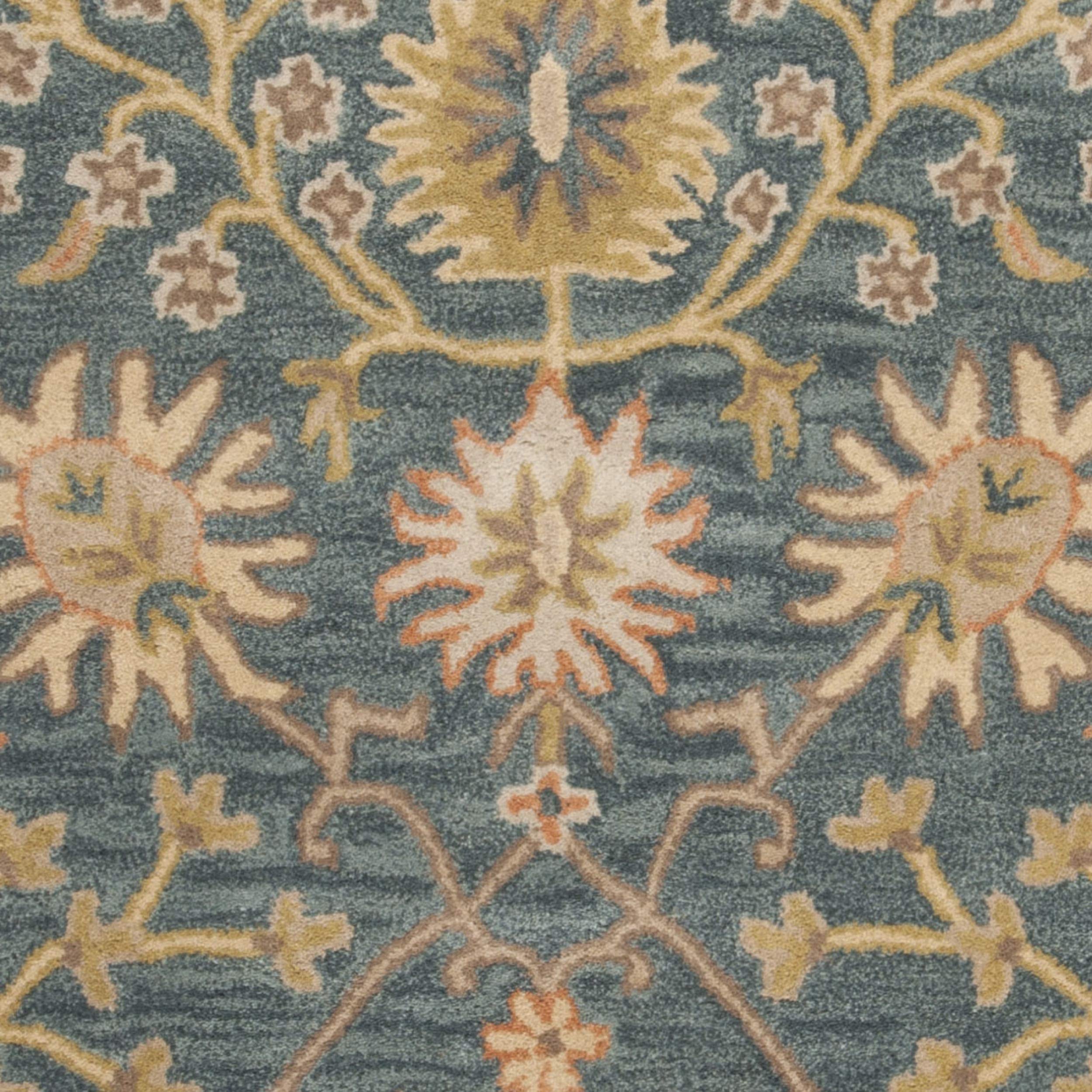 SAFAVIEH Classic Collection Handmade Traditional Oriental Wool Area Rug - 8' x 10', Blue & Light Gold, Durable for High Traffic Areas | Perfect for Living Room, Bedroom, Dining Room & Home Decor (CL936A)