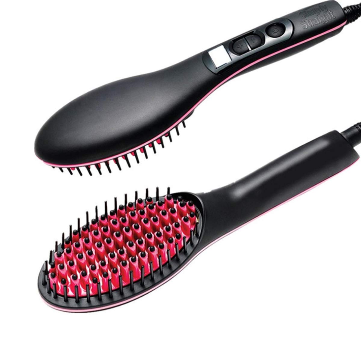 Frackkon Electric Hair Straightener Comb - Ceramic Fast Heating Digital Flat Iron with LCD Display & Adjustable Temperature for Smooth Styling - Perfect for Home, Travel, and Salon Use