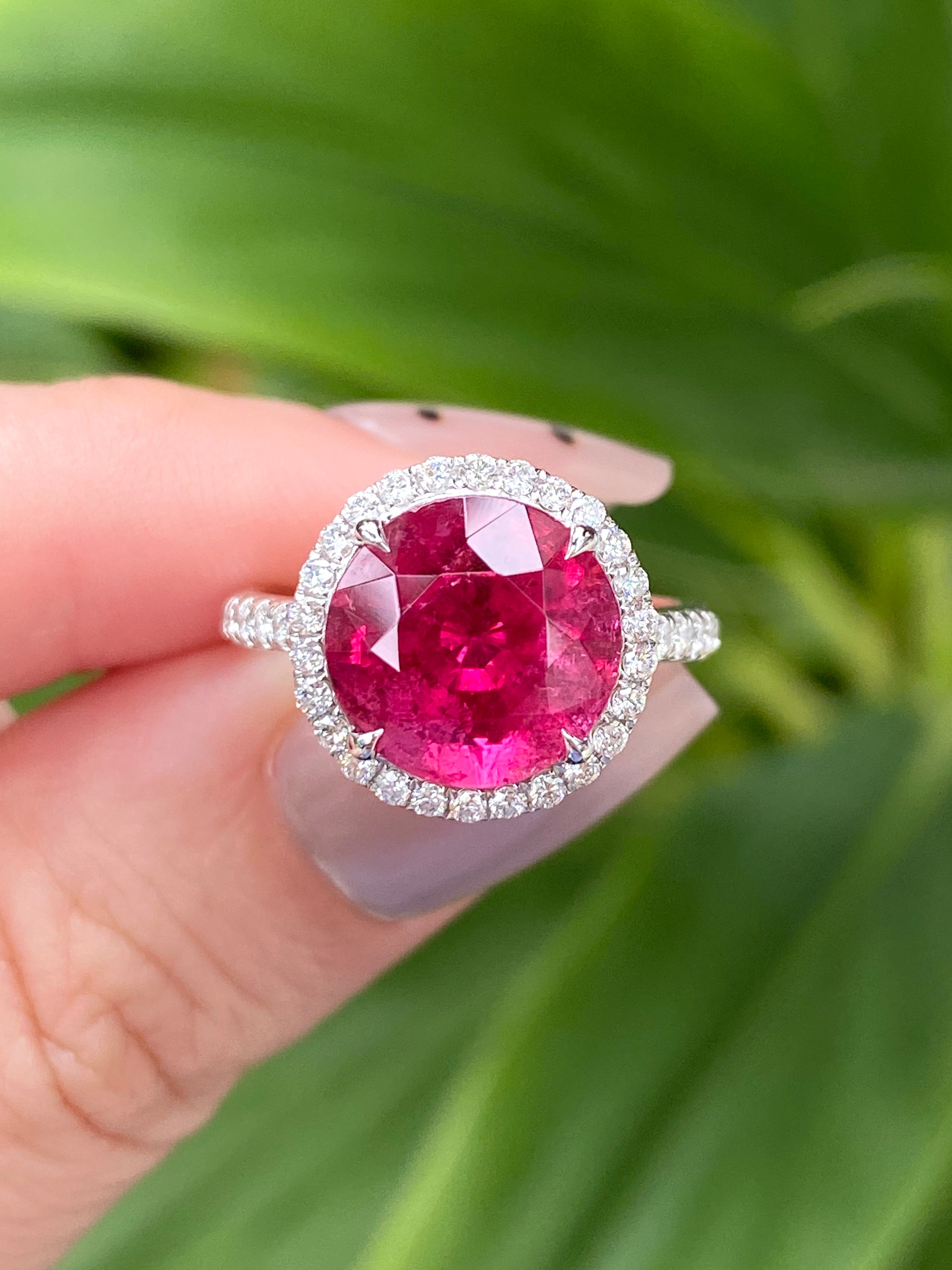 Natural Pink Tourmaline Ring 4.27 Carat - Genuine Gemstone Jewelry for Women, Elegant Birthstone Gift for October - Perfect for Engagement, Anniversary & Special Occasions
