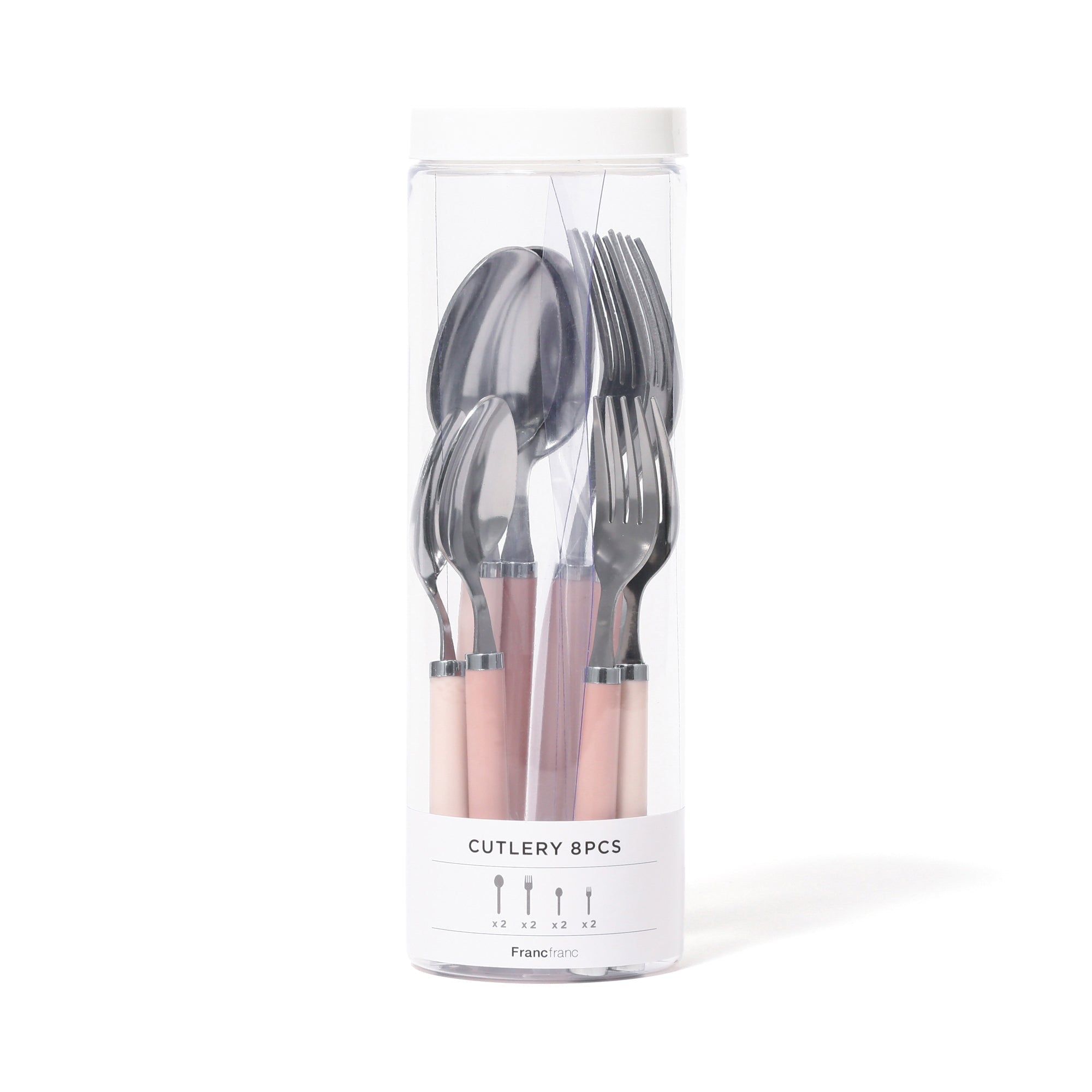 8-Piece Pink Cutlery Set with Custom Logo - Perfect for Weddings, Parties, and Home Dining