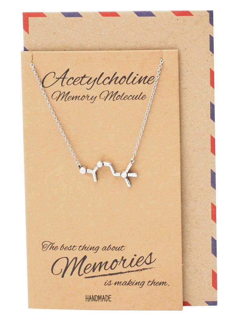 Handmade DNA Necklace - Unique Chemistry Jewelry Gift for Women, 16-18 Inch Adjustable Chain, Perfect for Birthdays, Anniversaries & Science Lovers | Wear to Labs, Dates or Special Occasions