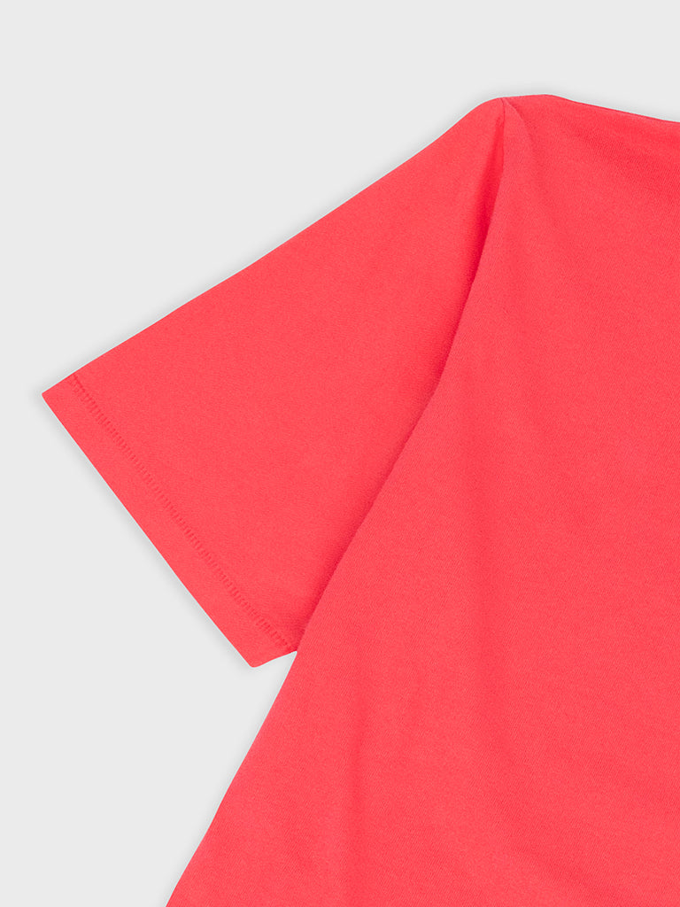 Stylish Folk Contrast Sleeve T-Shirt in Raspberry - Perfect for Casual Outfits & Summer Fashion