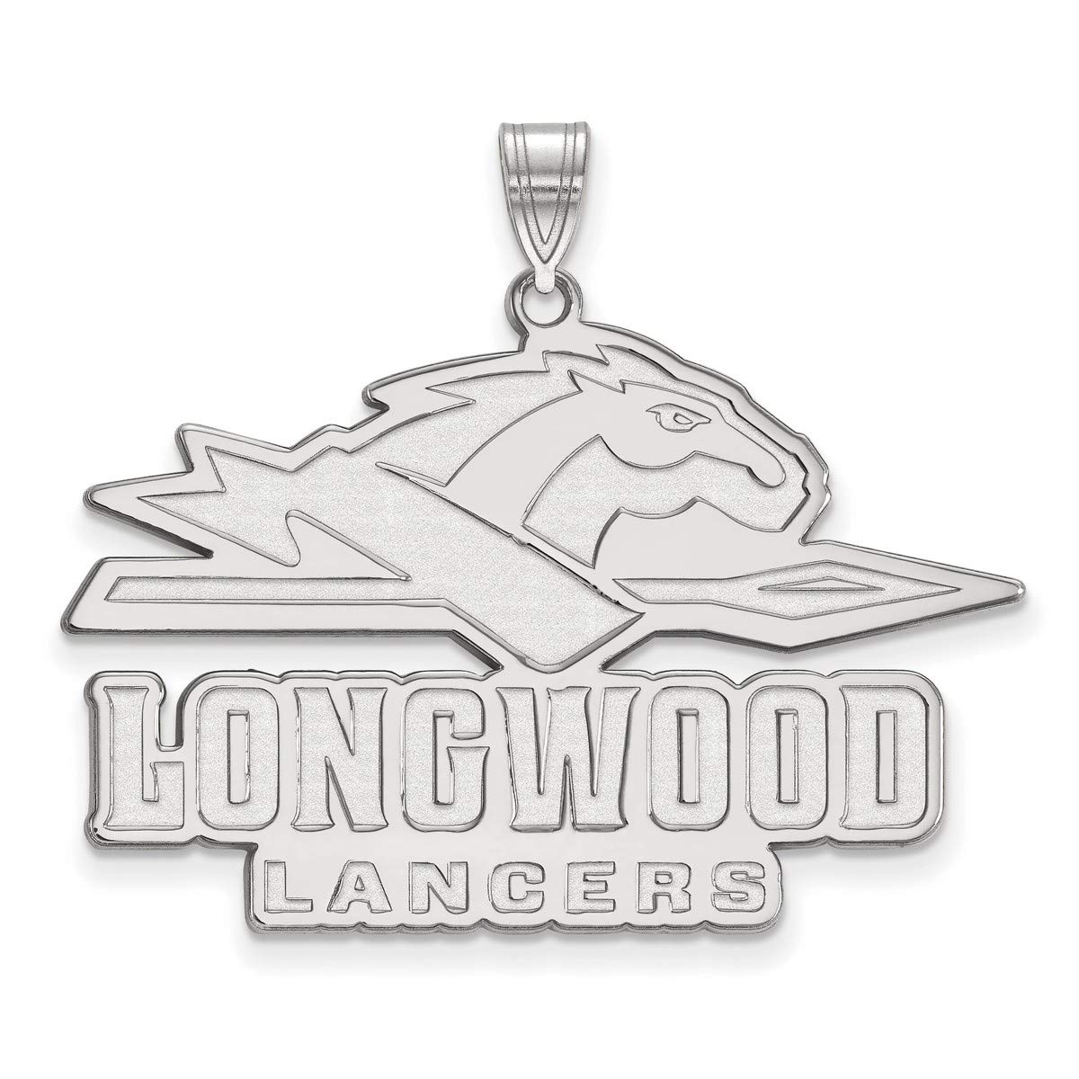 Longwood University Lancers Elwood Mascot Sterling Silver Pendant - Perfect for Alumni Gifts, School Spirit Jewelry & College Pride Accessories