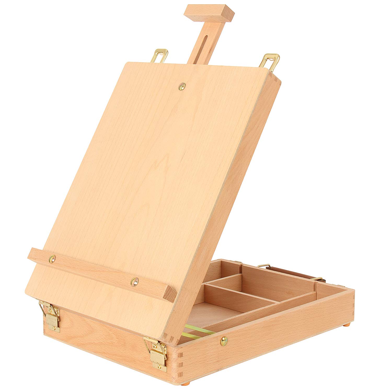 Professional Wooden Tabletop Easel & Art Supply Storage Box - Adjustable Sketching Easel for Drawing, Painting & Students | Perfect for Studio, Classroom & Outdoor Art Projects