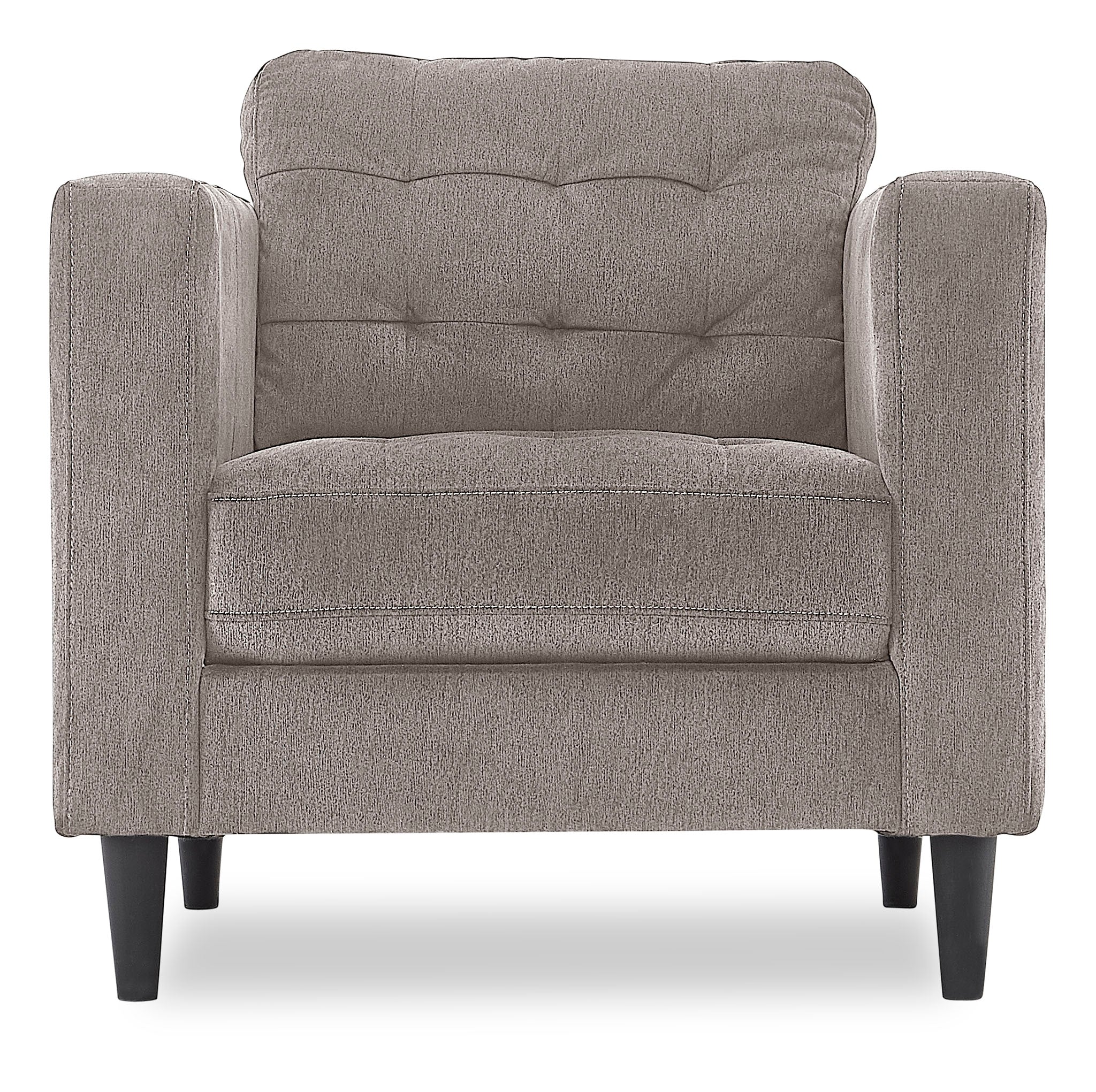 Anthena Sofa, Loveseat and Chair Set in Light Grey - Modern Living Room Furniture for Small Spaces, Apartments & Cozy Home Decor