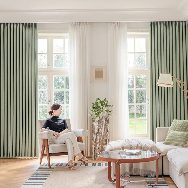 Ellie Anti-Bacterial Chenille Curtain Swatch - Soft Textured Fabric for Living Room, Bedroom & Nursery Decor - Premium Home Window Treatment