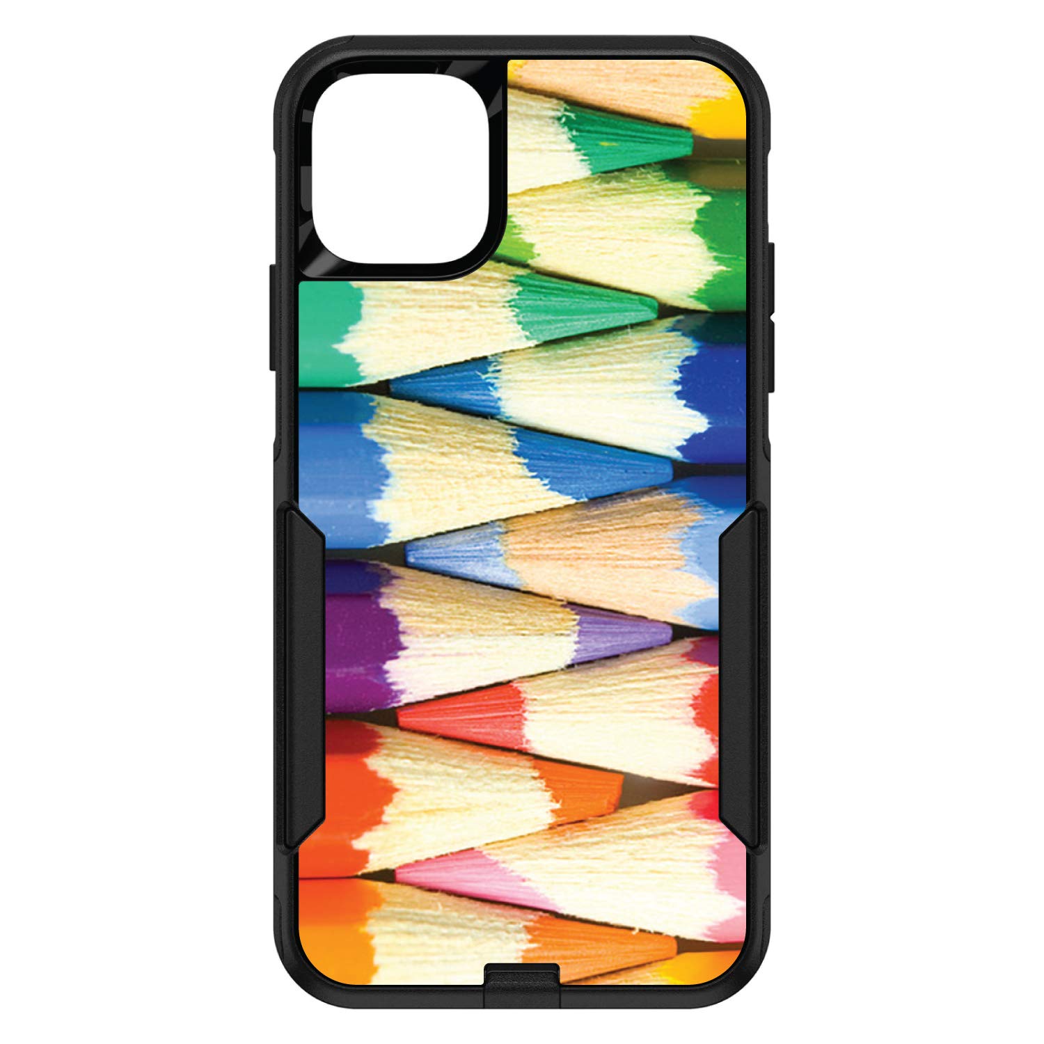 Custom iPhone 11 Pro Max Skin for OtterBox Commuter - Rainbow Pencil Design | Durable Phone Decal for Artists & Students