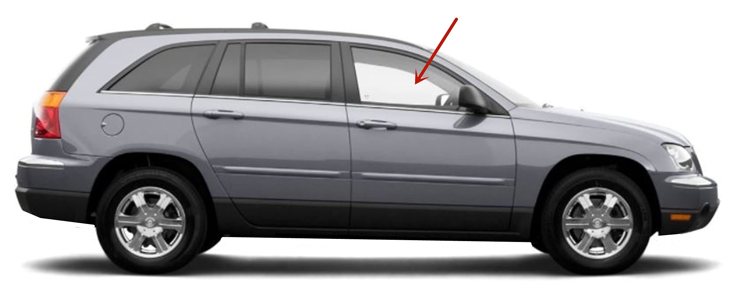 Replacement Laminated Passenger Side Front Door Window Glass for 2004-2008 Chrysler Pacifica - Perfect for Auto Glass Repair & Vehicle Maintenance