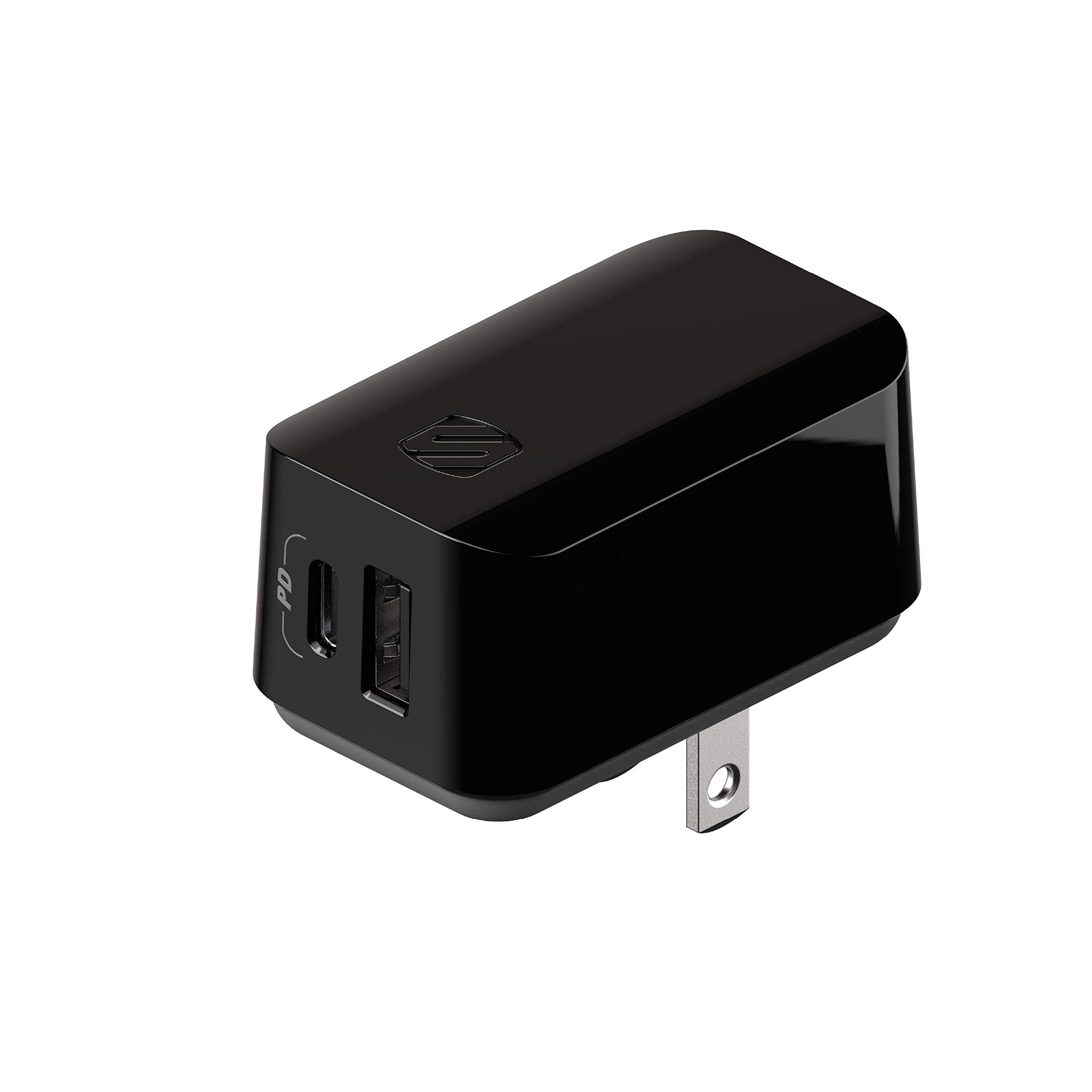 Scosche 32W Fast Wall Charger with USB-C & USB-A for Phones & Tablets - Travel & Home Use
