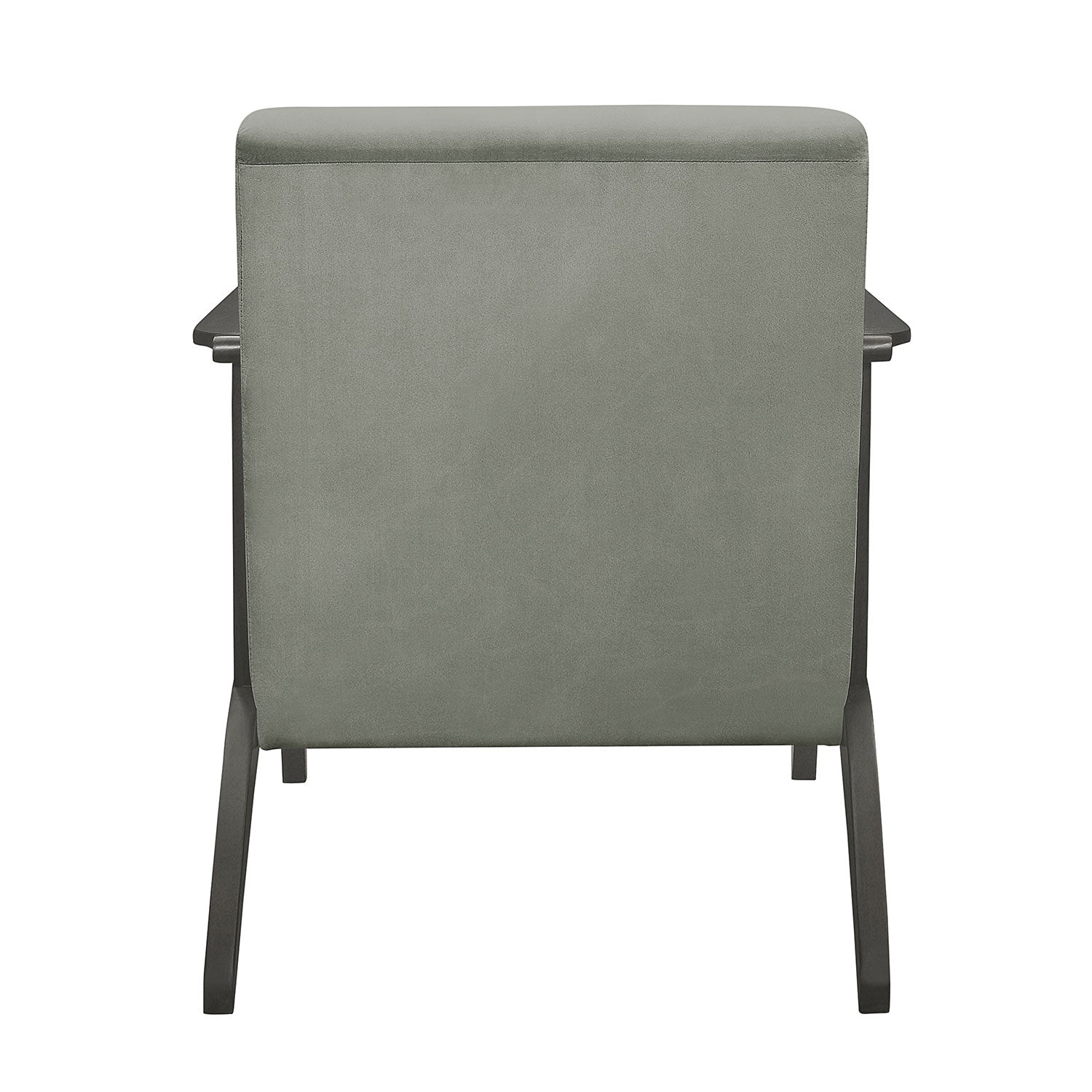 Byron Accent Chair Grey - Modern Upholstered Lounge Chair for Living Room, Bedroom & Office - Comfortable Single Seater with Sturdy Wooden Legs