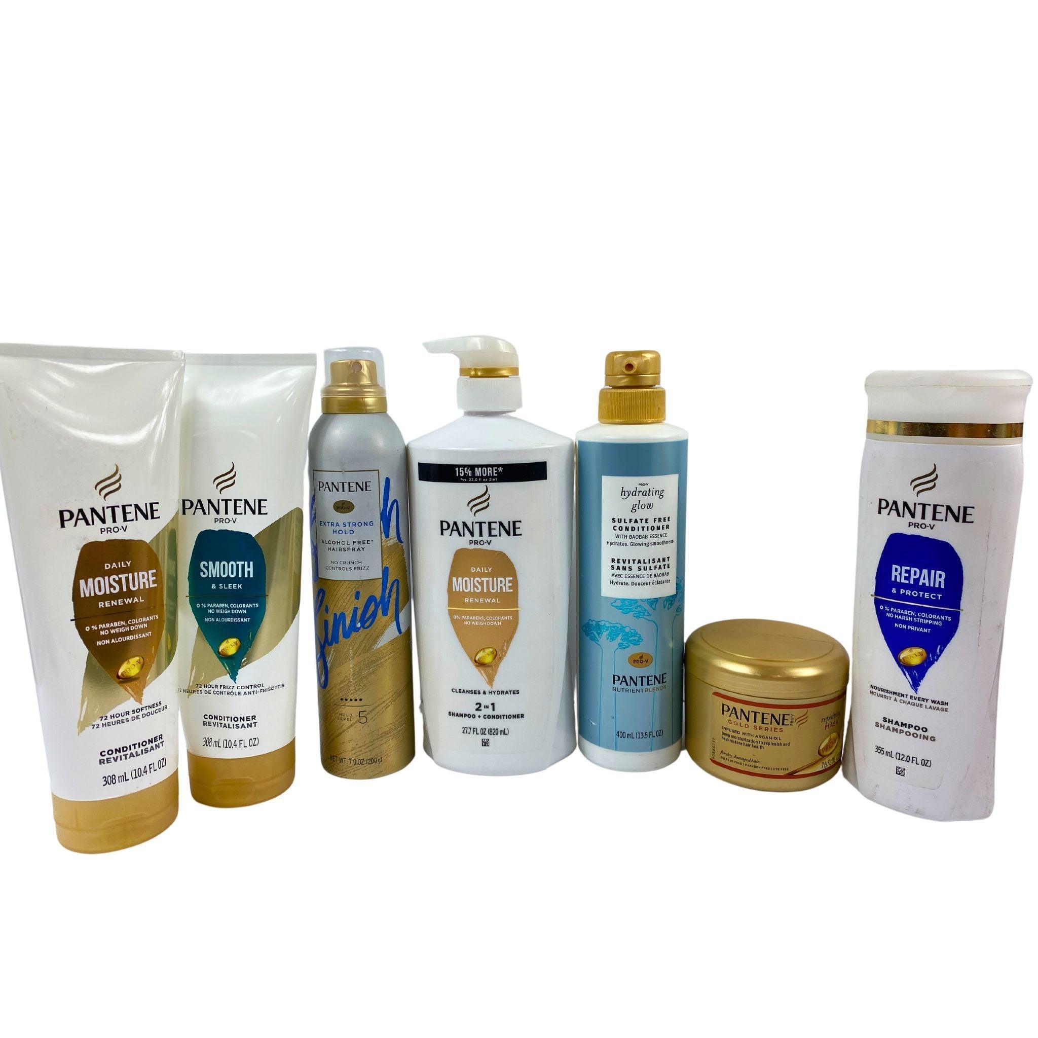 Pantene Hair Care Variety Pack - 50 Pcs Set with Shampoo, Conditioner & Treatments for All Hair Types | Perfect for Travel, Gifts & Daily Hair Care Routine