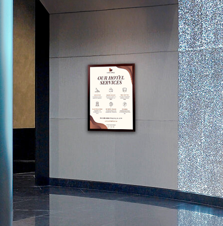 27 x 40 Wooden Poster Frames with Swing Hanger - Perfect for Movie Posters, Art Prints & Home Decor Display