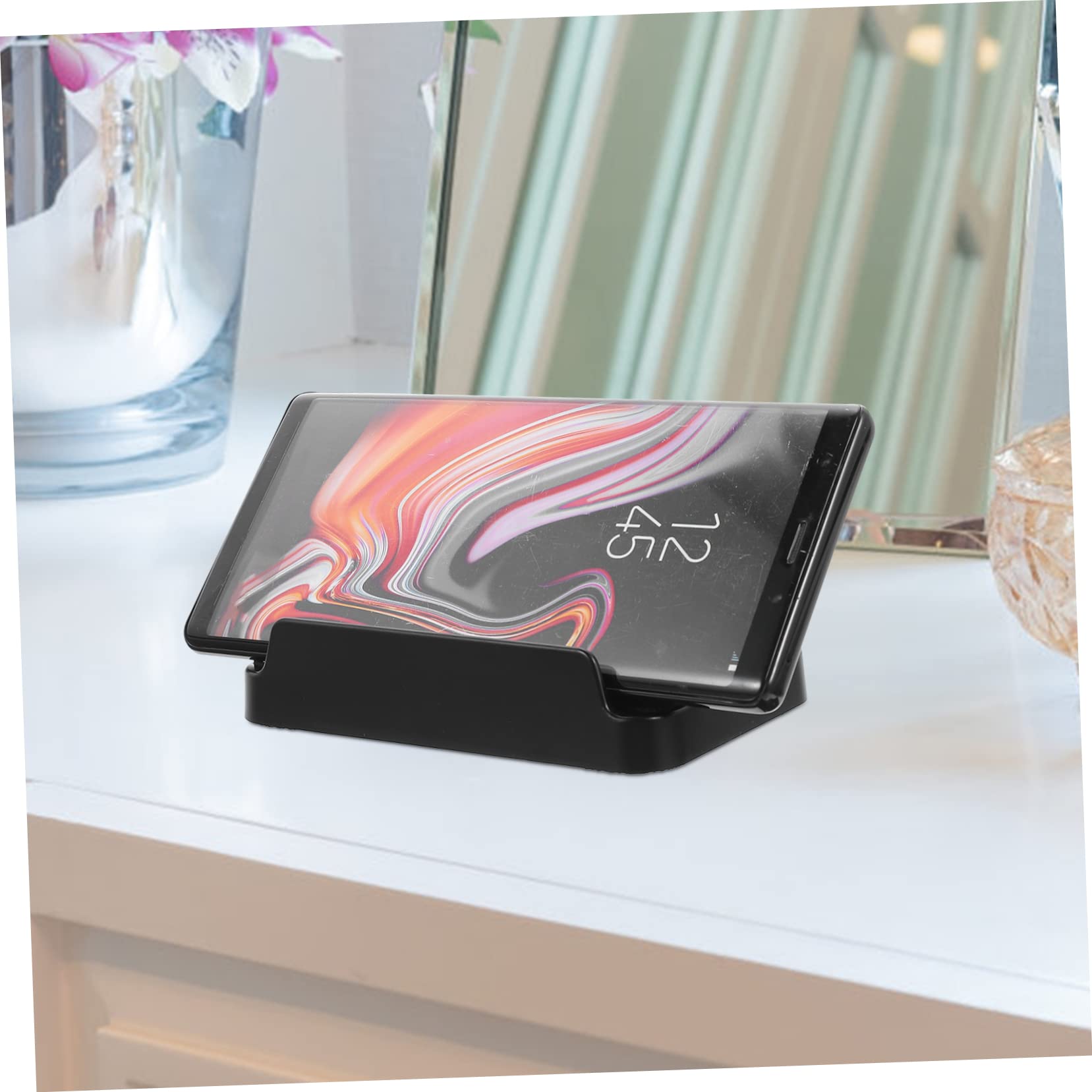 Homoyoyo Adjustable Phone Stand Holder for Desk - Multi-Angle Desktop Phone Rack, Universal Cell Phone Dock for iPhone 15/14/13/12, Samsung Galaxy - Perfect for Home Office, Video Calls, and Hands-Free Viewing