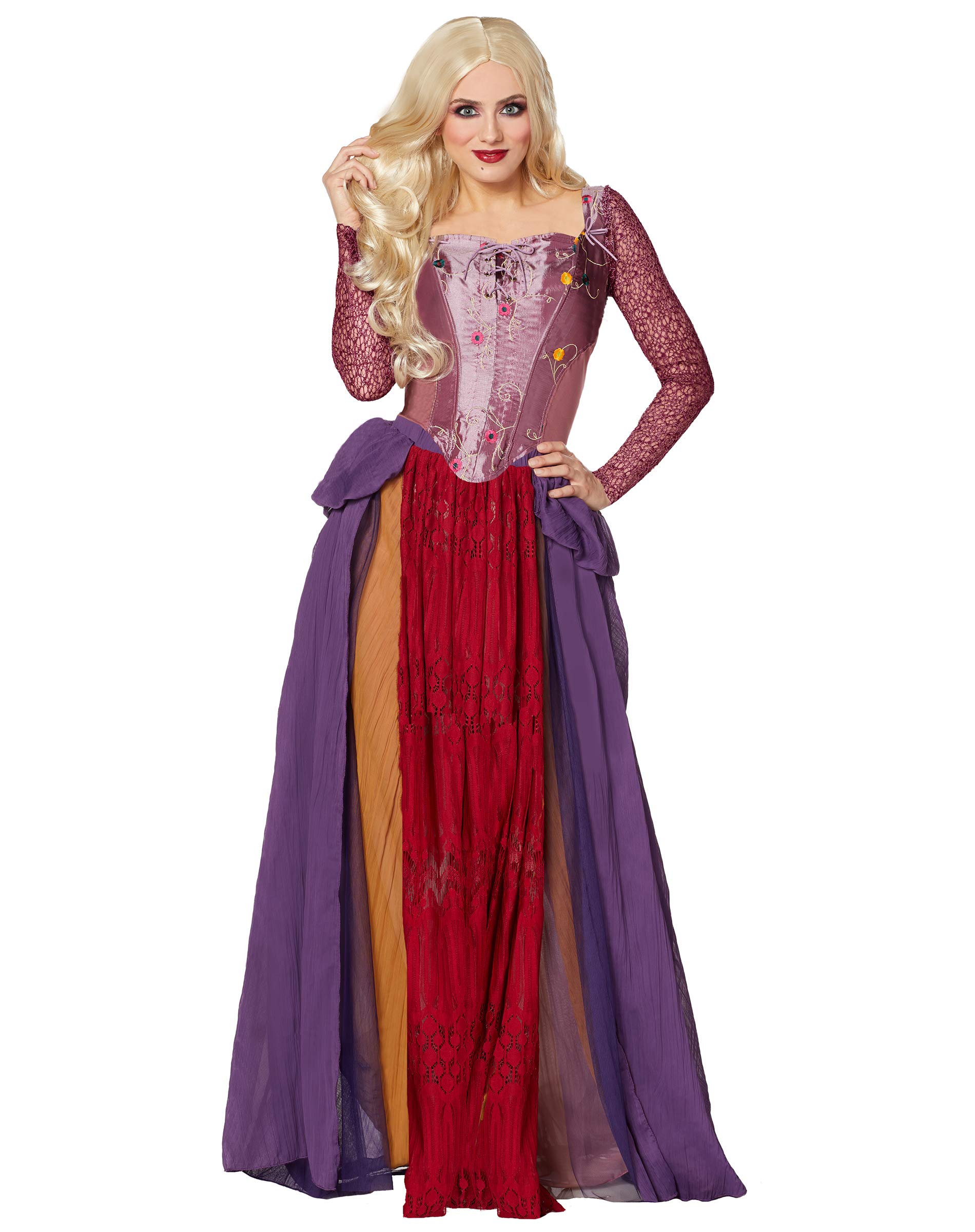 Spirit Halloween Hocus Pocus Adult Sarah Sanderson Deluxe Costume - Officially Licensed Disney Witch Cosplay Outfit for Halloween Parties & Themed Events
