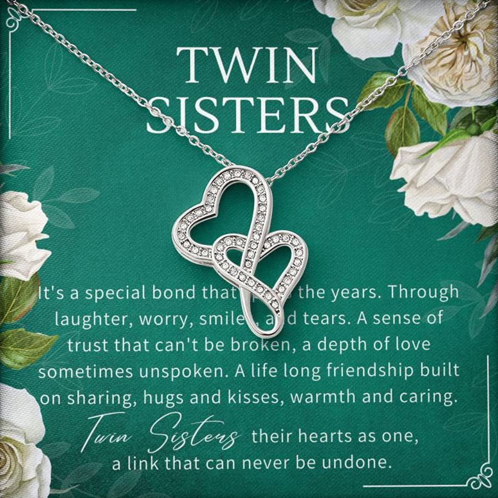 Best Gifts for Twin Sisters - Twin Sisters Their Hearts As One, Unbreakable Bond - Birthday, Christmas, Graduation, Valentine's, Wedding Gift Ideas - Perfect for Special Occasions & Sisterly Celebrations