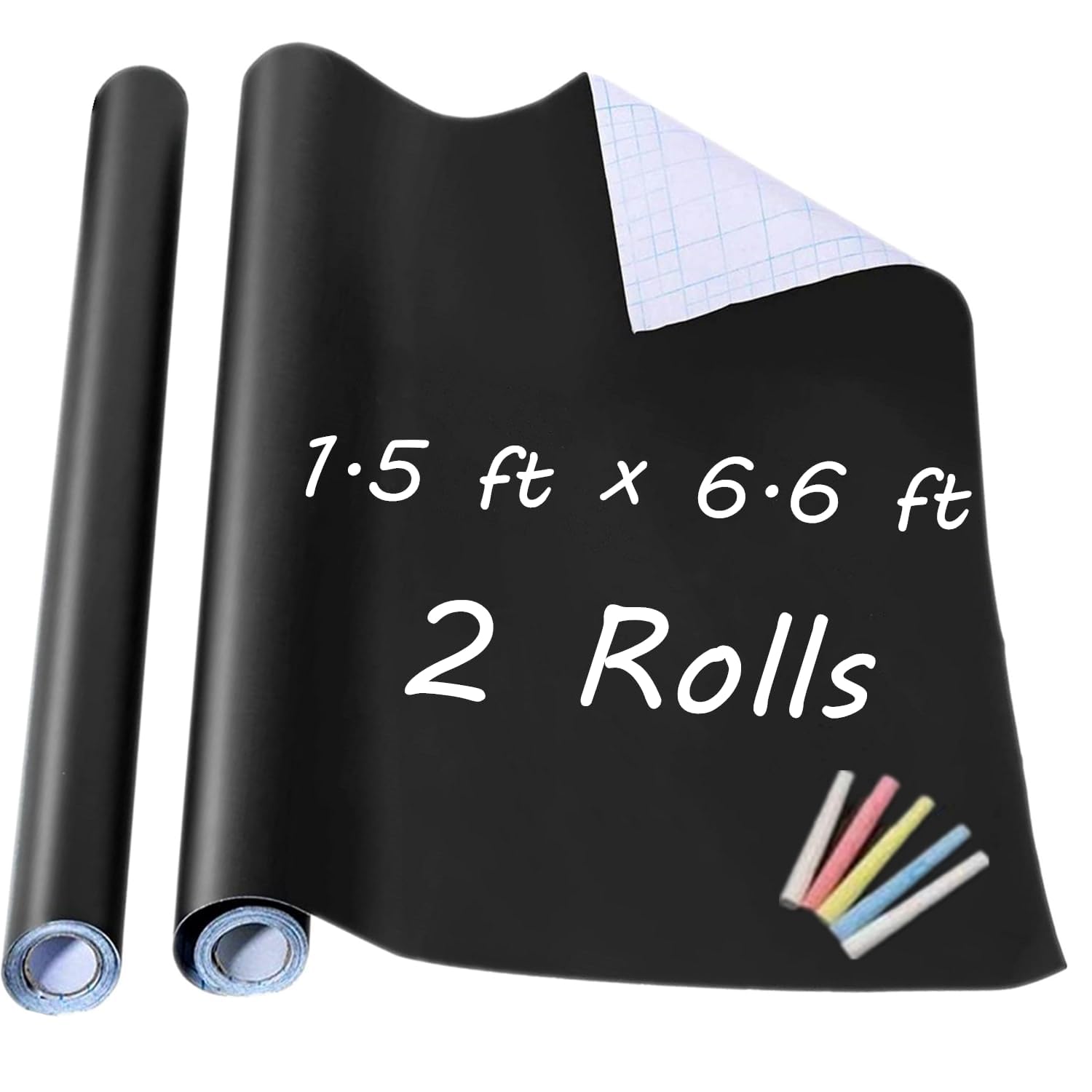 DIY Removable Chalkboard Wall Stickers - 2 Rolls (18
