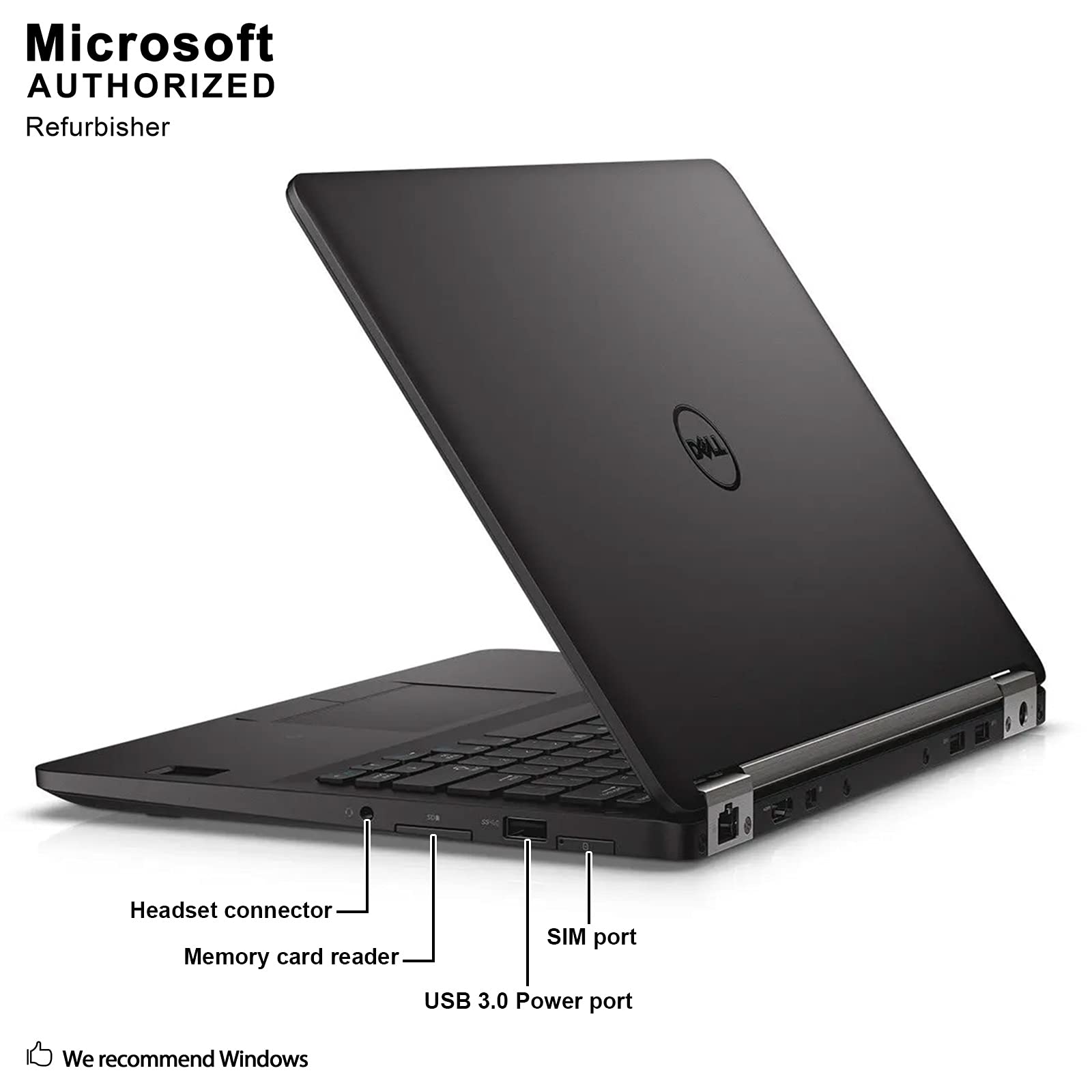 Refurbished Dell Latitude E7270 UltraBook Business Laptop - Intel Core i7-6600U, 8GB RAM, 256GB SSD, Windows 10 Pro | Lightweight & Portable for Office Work, Remote Jobs & Business Travel