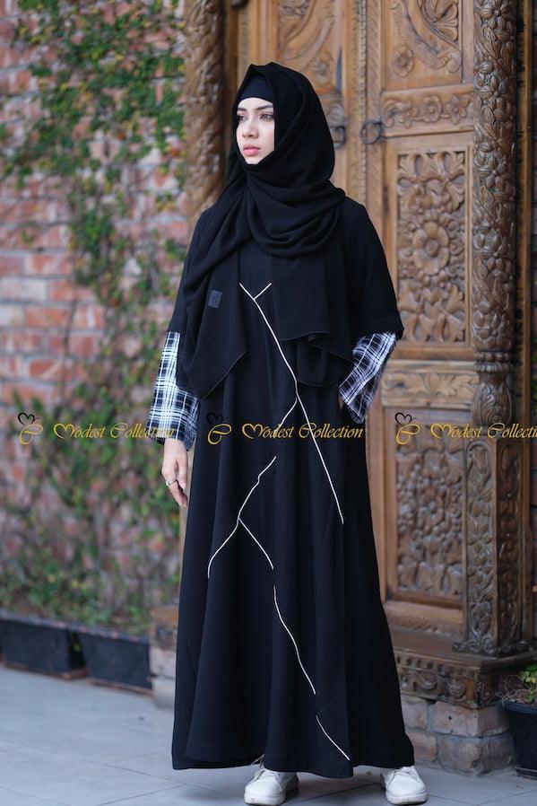 Black Sports Abaya for Women - Modest Islamic Workout Dress - Perfect for Gym, Running & Outdoor Activities