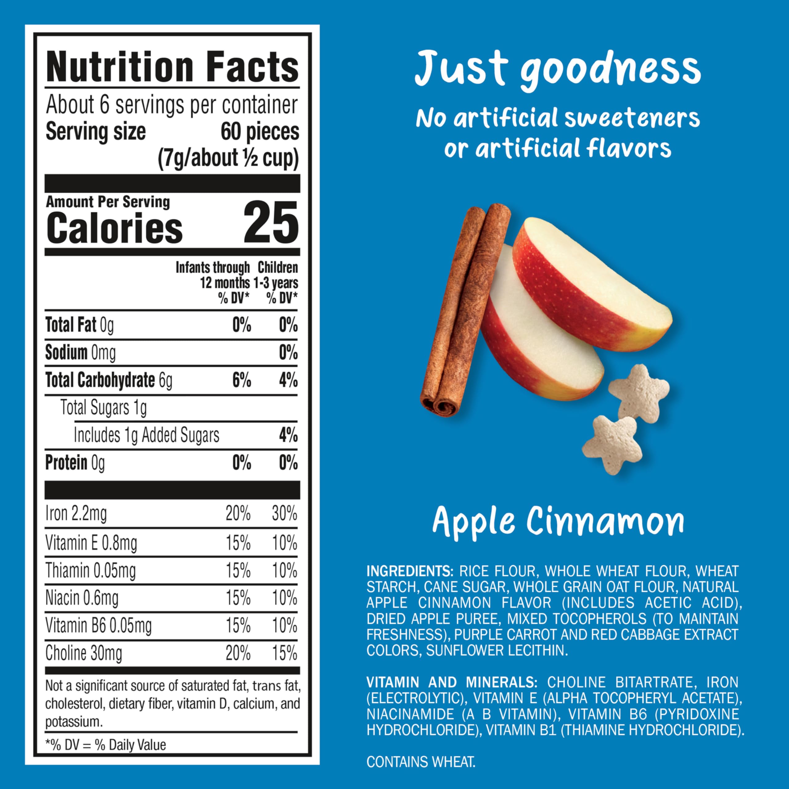 Gerber Baby Snacks, Grain & Grow Puffs, Apple Cinnamon Flavor, 1.48 Oz (6 Pack) - Healthy Toddler Finger Food for On-the-Go, Daycare & Snack Time