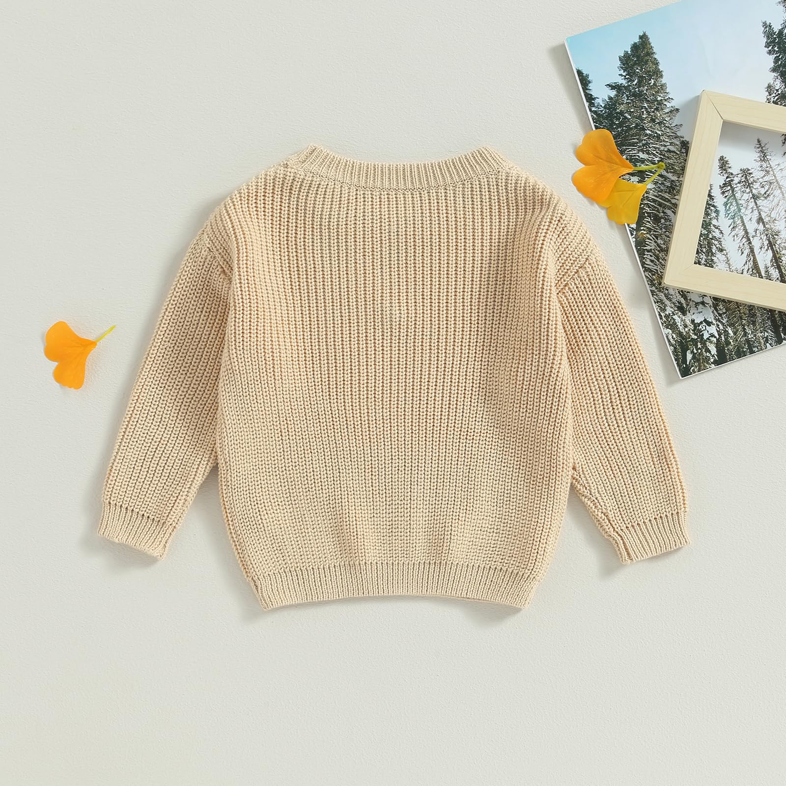 Chunky Knit Sweater for Toddlers - Cozy Fall Winter Baby Clothes for Boys & Girls