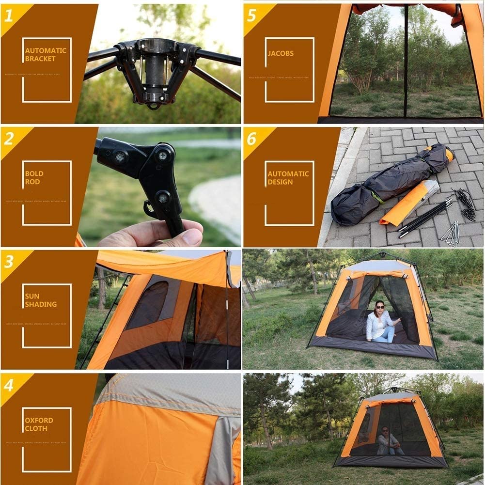 RALIRA 3-4 Person Waterproof Camping Tent with Porch & Carry Bag - Ultralight Backpacking Tent for Hiking, Travel & Survival - Perfect for Family Camping, Outdoor Adventures & Emergency Shelters