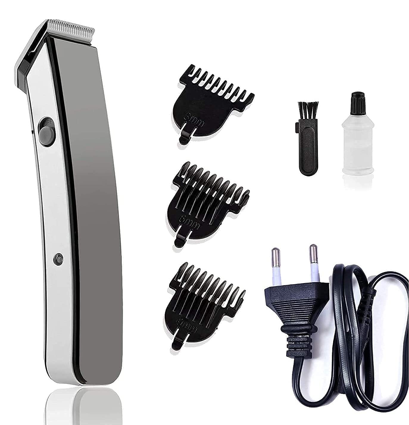VEWIKKY Rechargeable Cordless Men's Trimmer & Shaver for Beard & Hair Styling - 3 Extra Attachments, Multi-Color (1 Pack) - Perfect for Travel, Home & Gym Use