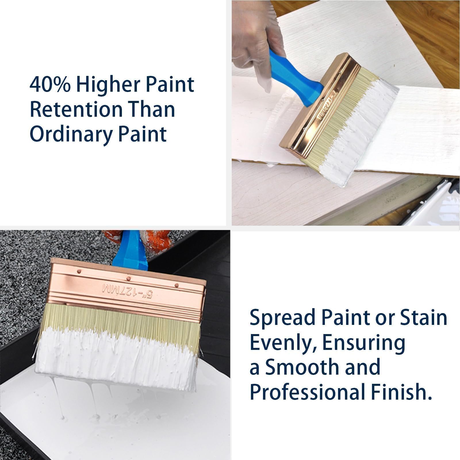 3 Pack Heavy Duty Deck Paint Brushes (4