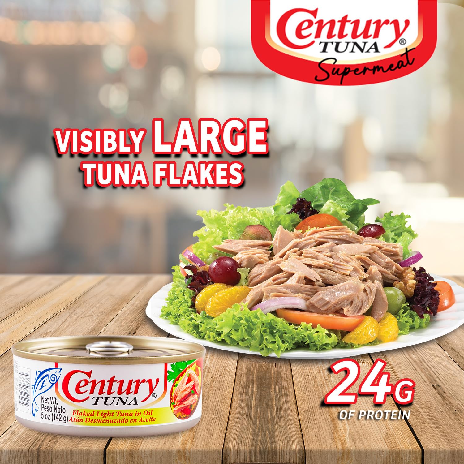 Premium Flaked Light Tuna in Oil - 6 Pack (5 oz Cans) | 100% Hand-Flaked, Slow-Cooked | High Protein, Non-GMO | Perfect for Salads, Sandwiches & Healthy Meal Prep