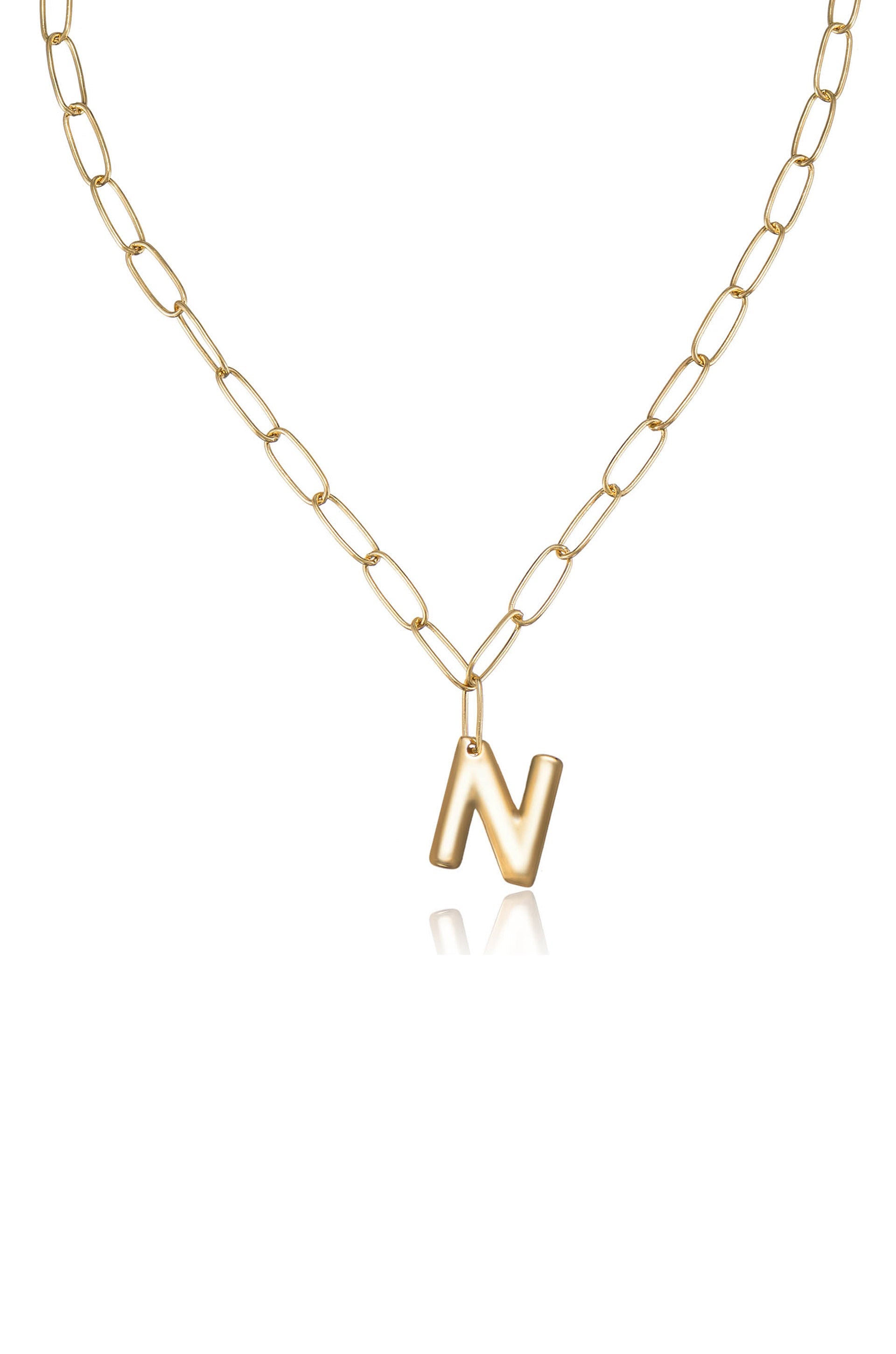 Personalized Initial Necklace with Paperclip Link - Custom Name Letter Jewelry for Women - Perfect Gift for Birthday, Anniversary & Everyday Wear