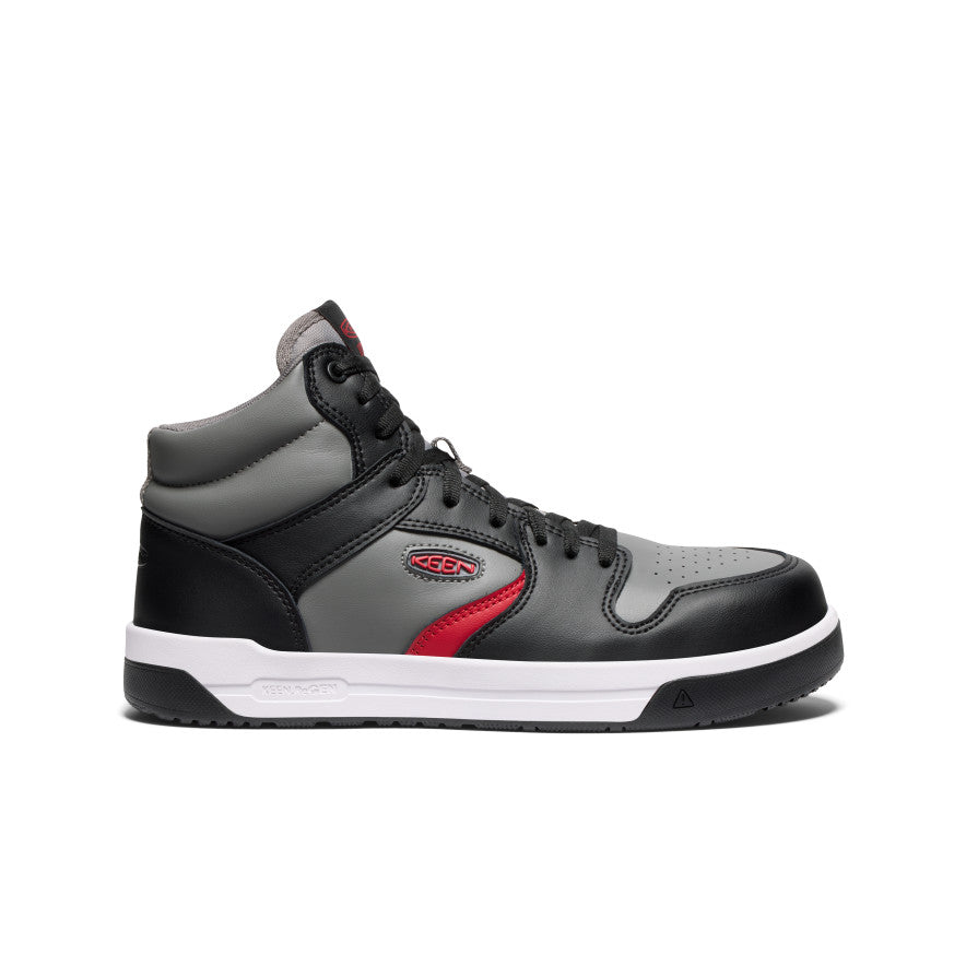 Men's Overton Mid Work Shoe with Carbon Toe - Steel Grey/Black | Durable Safety Boots for Construction & Industrial Work