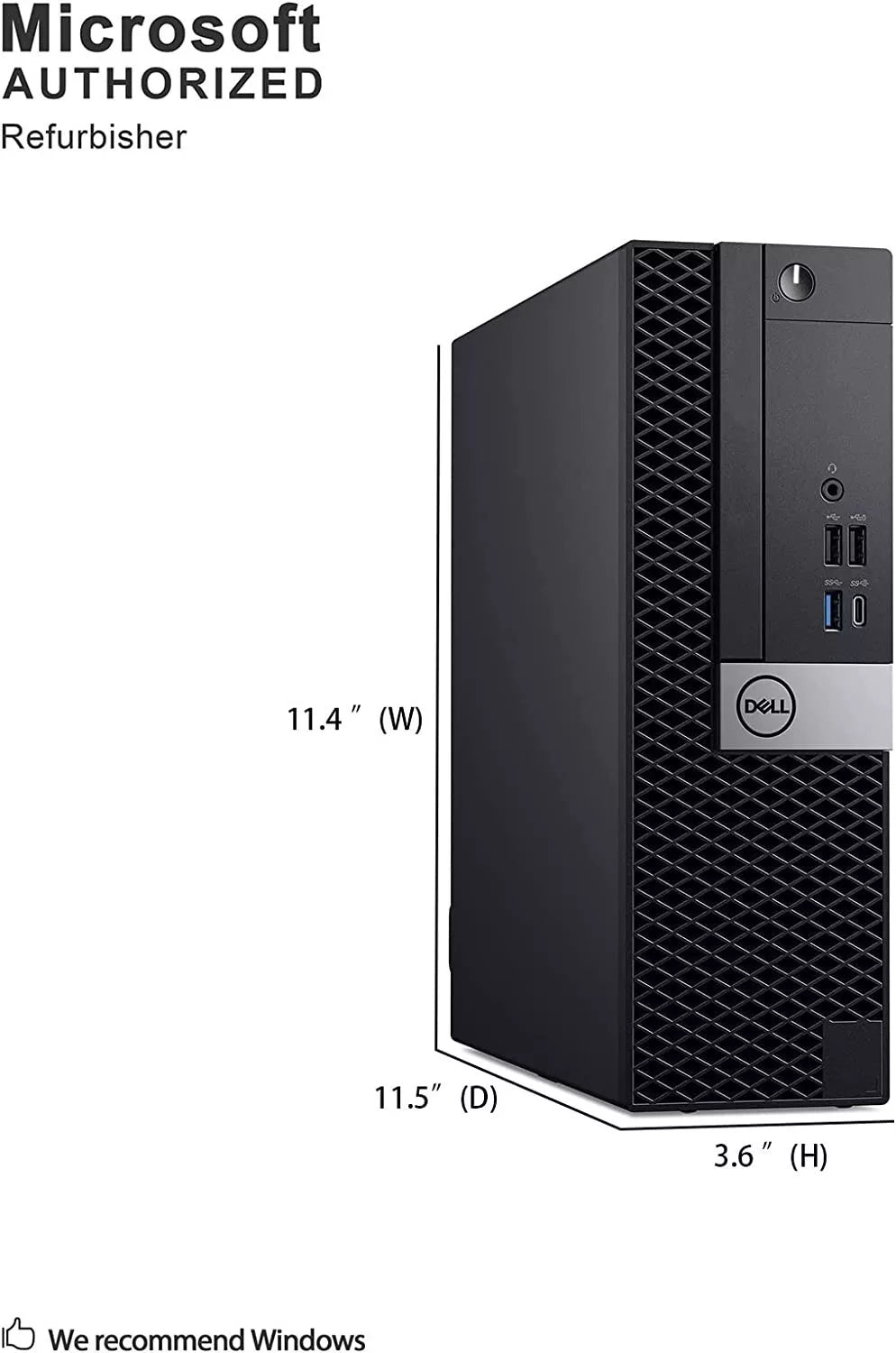 Refurbished Dell OptiPlex 7040 SFF Desktop Computer - Intel Core i5-6500 6th Gen Quad-Core 3.2GHz, 16GB RAM, 256GB NVMe SSD, WiFi, Bluetooth, Windows 10 Pro - Includes Keyboard & Mouse - 1 Year Warranty - Perfect for Home Office, Business & Remote Work