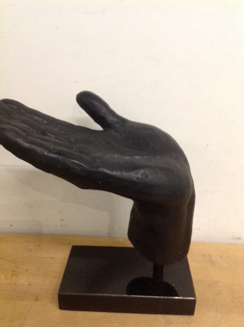 12 Pack Black Metal & Stone Palm Up Hand Sculptures - Zen Meditation Decor, Yoga Studio Accessories, Home Office Desk Ornaments - Perfect for Relaxation, Mindfulness & Feng Shui Decor