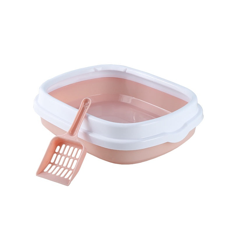 Easy Clean Cat Litter Box with Scoop - Odor Control Self-Cleaning Pet Litter Tray for Indoor Cats - Perfect for Small Spaces & Multi-Cat Homes