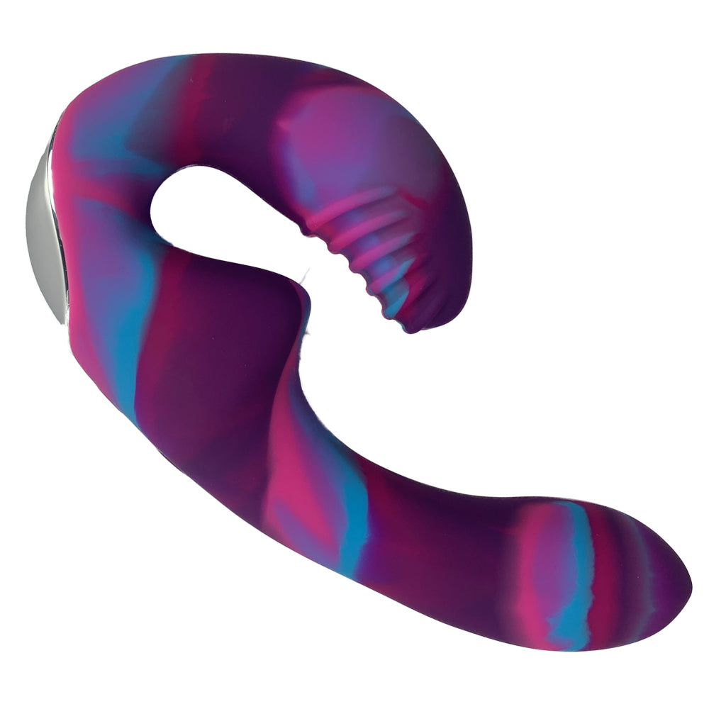 Colorful Camouflage Tandem Remote Control Strapless Strap-On Harness for Couples - Perfect for Bonding & Intimate Play in Bedroom or Adult Parties