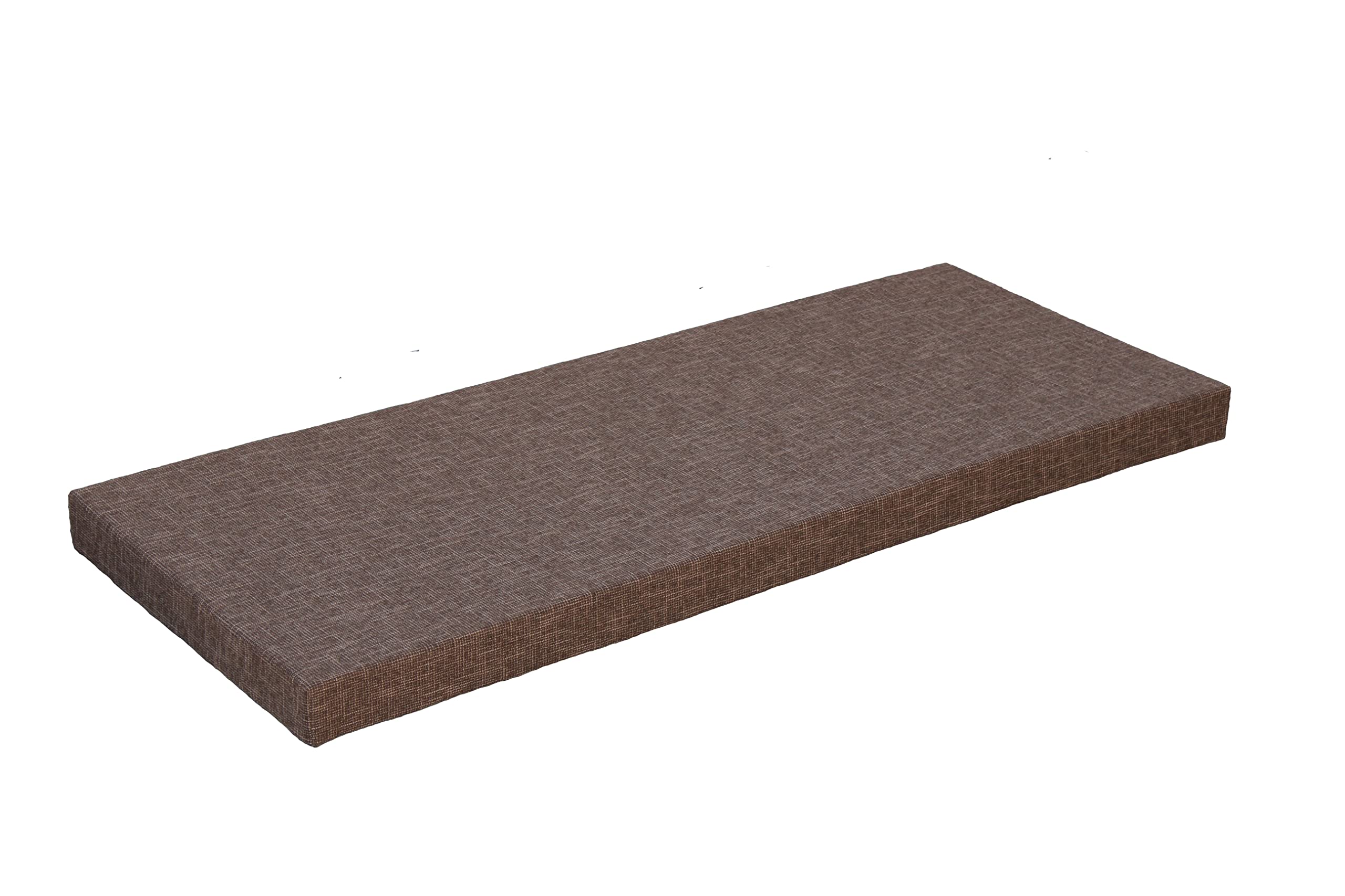 Premium Custom Bench Cushion 72x24x2 Inch - Bay Window Seat Pad, Sofa & Chair Cushion Replacement - Soft Coffee Brown Home Decor for Living Room, Bedroom & Sunroom Comfort