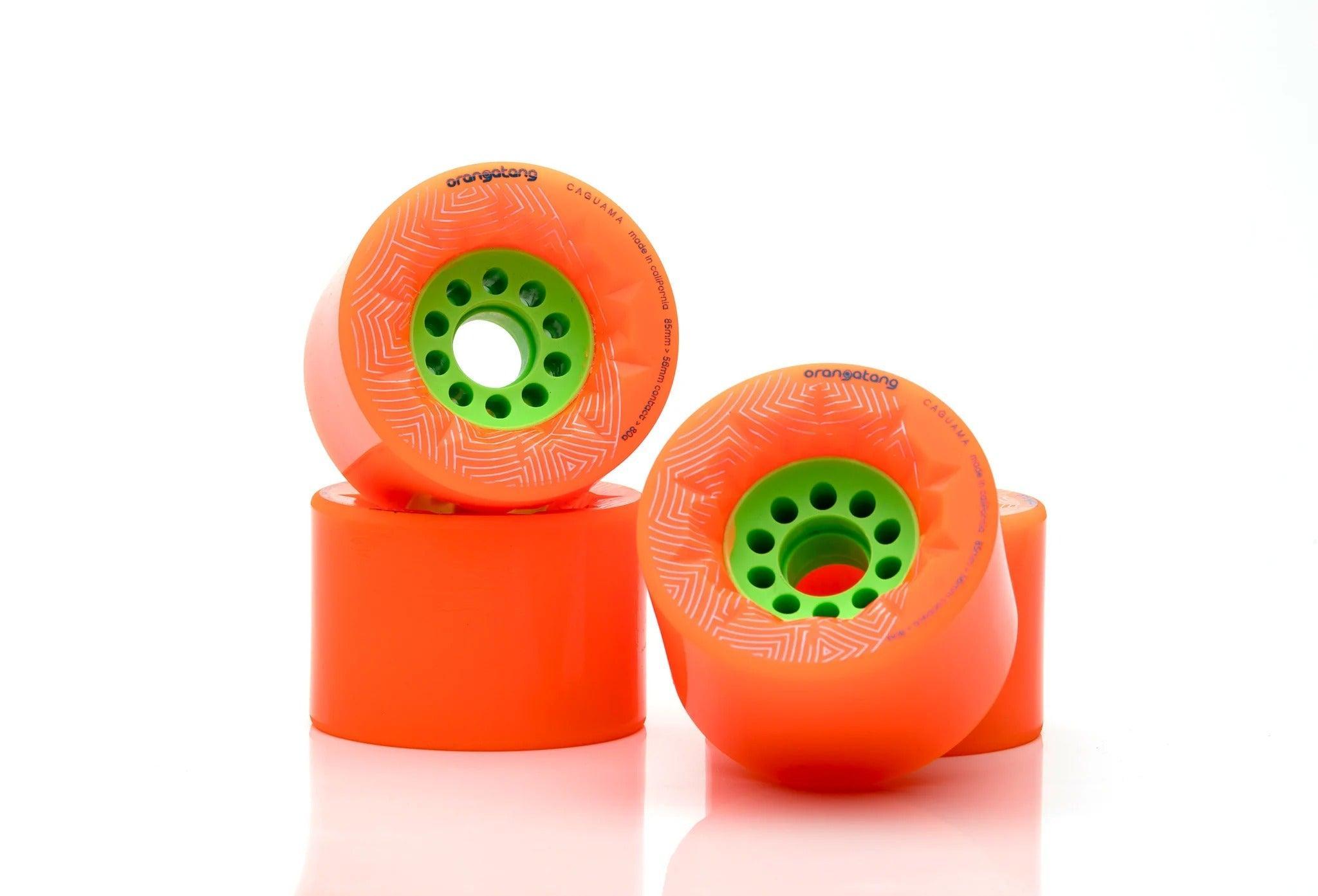 Evolve Orangatang Caguama 85mm Longboard Wheels - High Performance Urethane for Smooth Cruising & Downhill Riding - Perfect for Skateboarding, Commuting & Outdoor Adventures