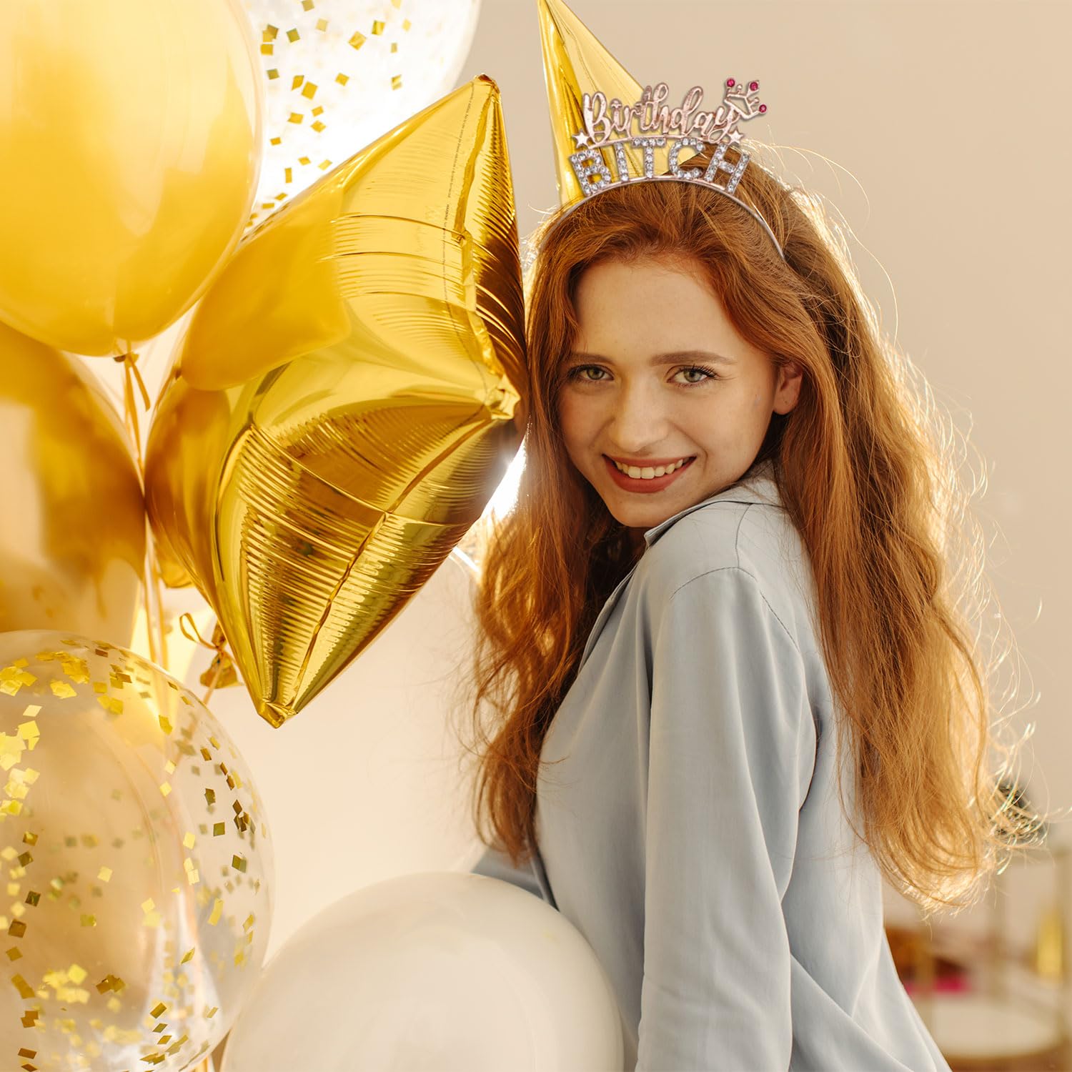 ALLY-MAGIC Birthday Crowns for Women - Rhinestone Princess Tiara & 