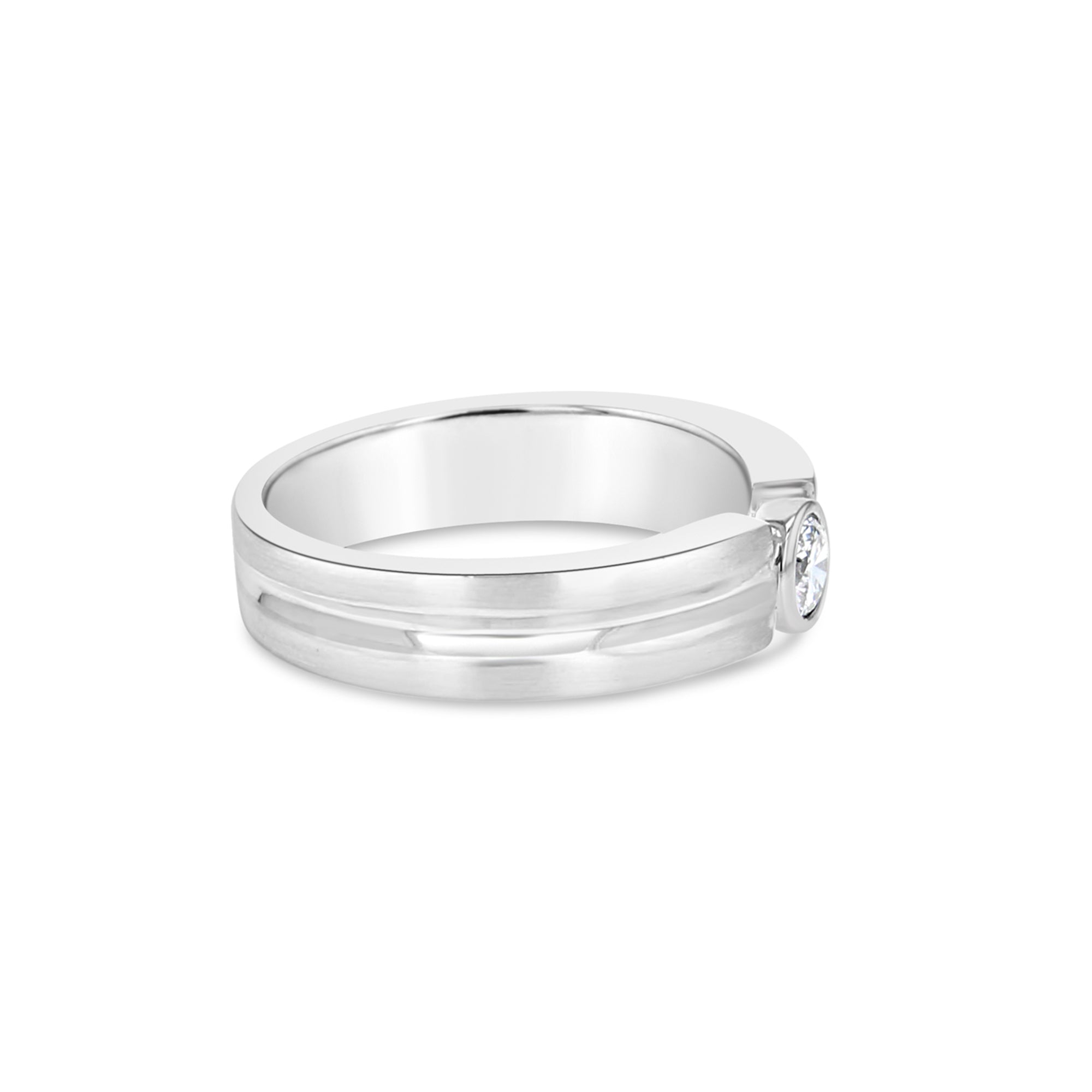 Solitaire Diamond Wedding Band .38cttw 14k White Gold - Elegant Engagement Ring for Women, Timeless Bridal Jewelry Gift for Her, Perfect for Anniversaries & Proposals