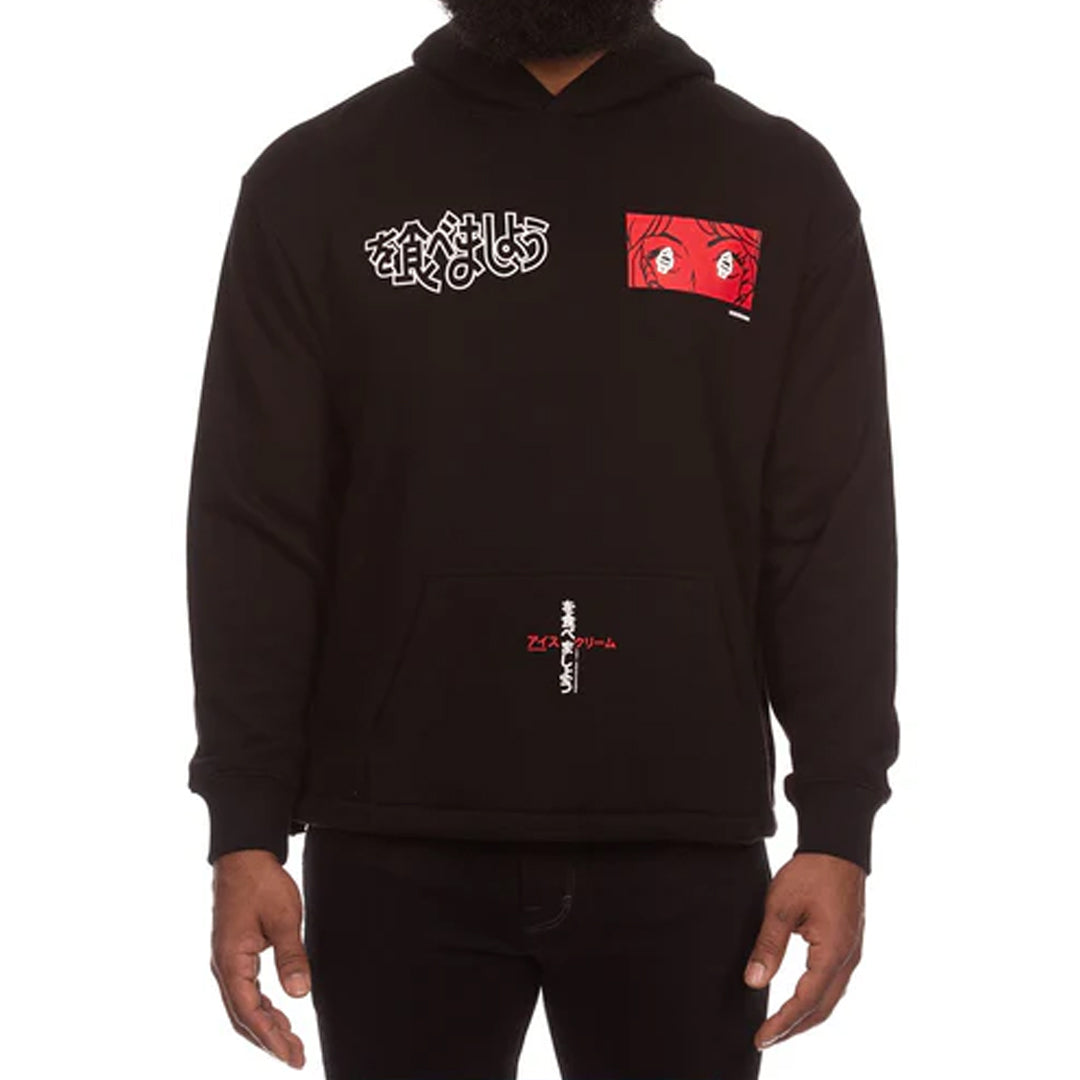THESE EYES CROPPED HOODIE - Black Oversized Pullover Sweatshirt for Women | Trendy Streetwear Fashion | Perfect for Casual Outfits, Gym Wear & Loungewear