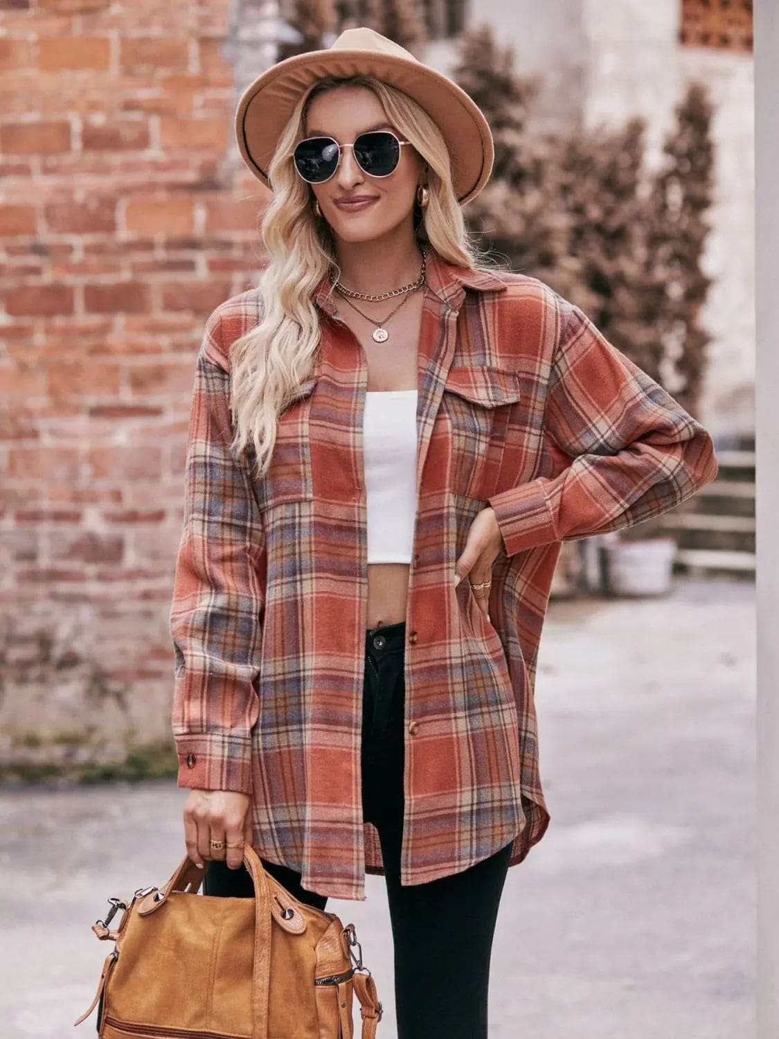 Stylish Plaid Dropped Shoulder Longline Shirt for Men & Women | Casual Oversized Flannel Shirt | Perfect for Fall Layering, Streetwear Outfits and Cozy Loungewear