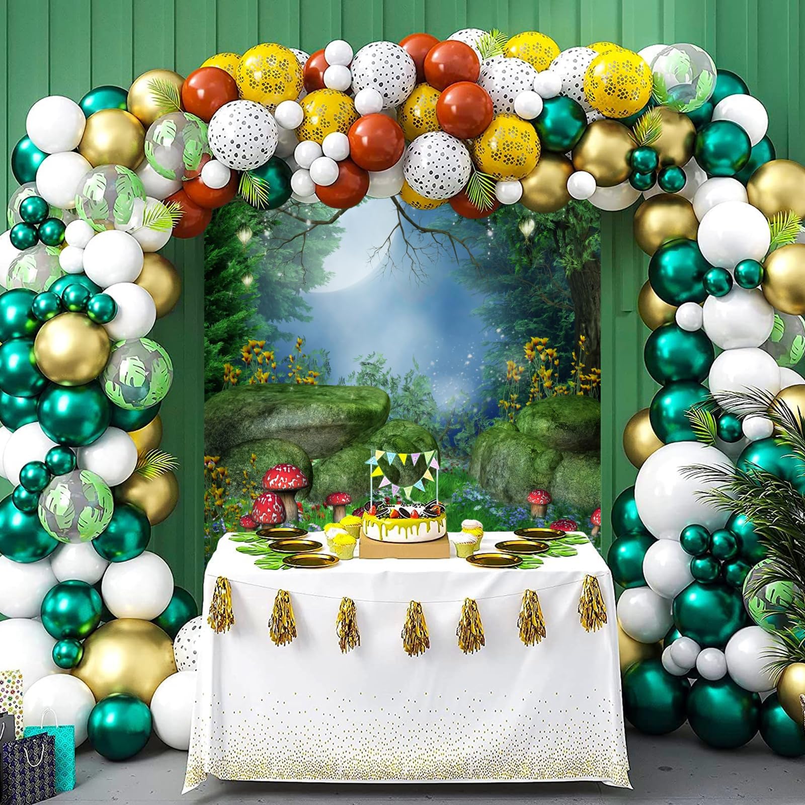 Baocicco 8x10ft Fairy Tale Forest Photography Backdrop - Cartoon Dreamlike Spring Garden Background with Flowers & Trees for Baby Girl Portraits, Birthday Parties & Photo Studio Props