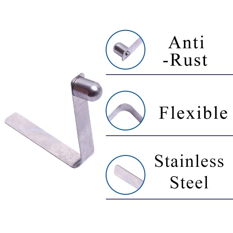 4pcs Stainless Steel Kayak Paddle Spring Snap Clips - 8mm/6mm Combo Sizes for Kayak Paddles & Camping Tent Poles | Durable Push Button Clips for Outdoor Gear & Water Sports Accessories