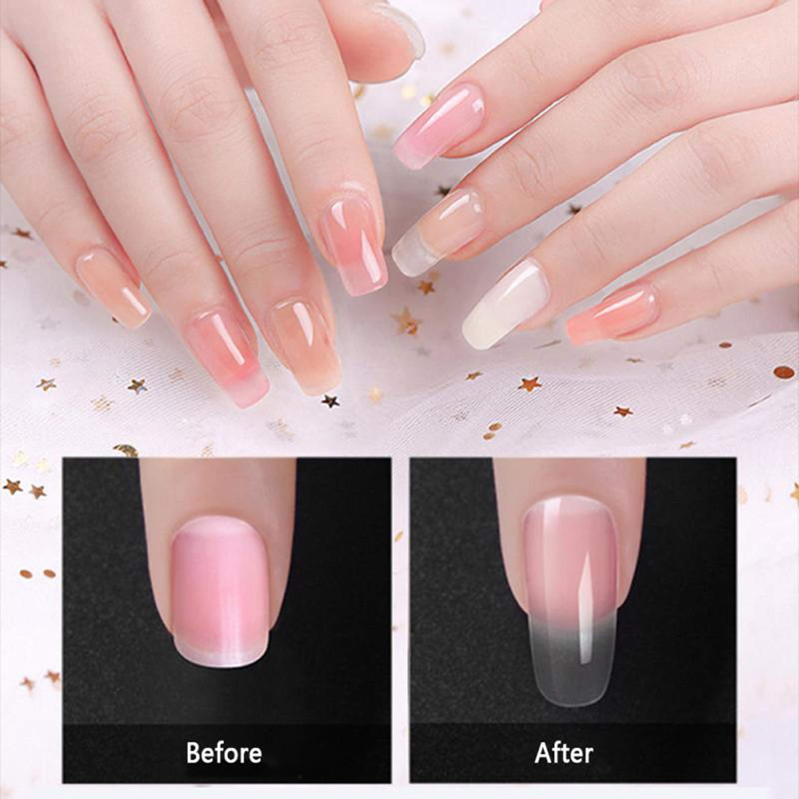 500pcs Clear Acrylic Full Cover Fake Nails - 10 Sizes Long False Nail Tips with Storage Case for Nail Salon & Home DIY Nail Art | Perfect for Manicures, Pedicures, Gel Extensions & Special Occasions