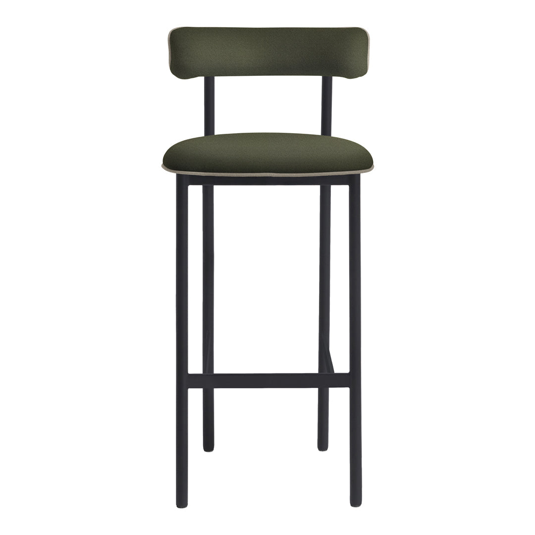 Modern Font Counter Stool - Adjustable Height Bar Stool with Backrest for Kitchen Island, Breakfast Nook & Home Bar - Comfortable Dining & Seating Solution