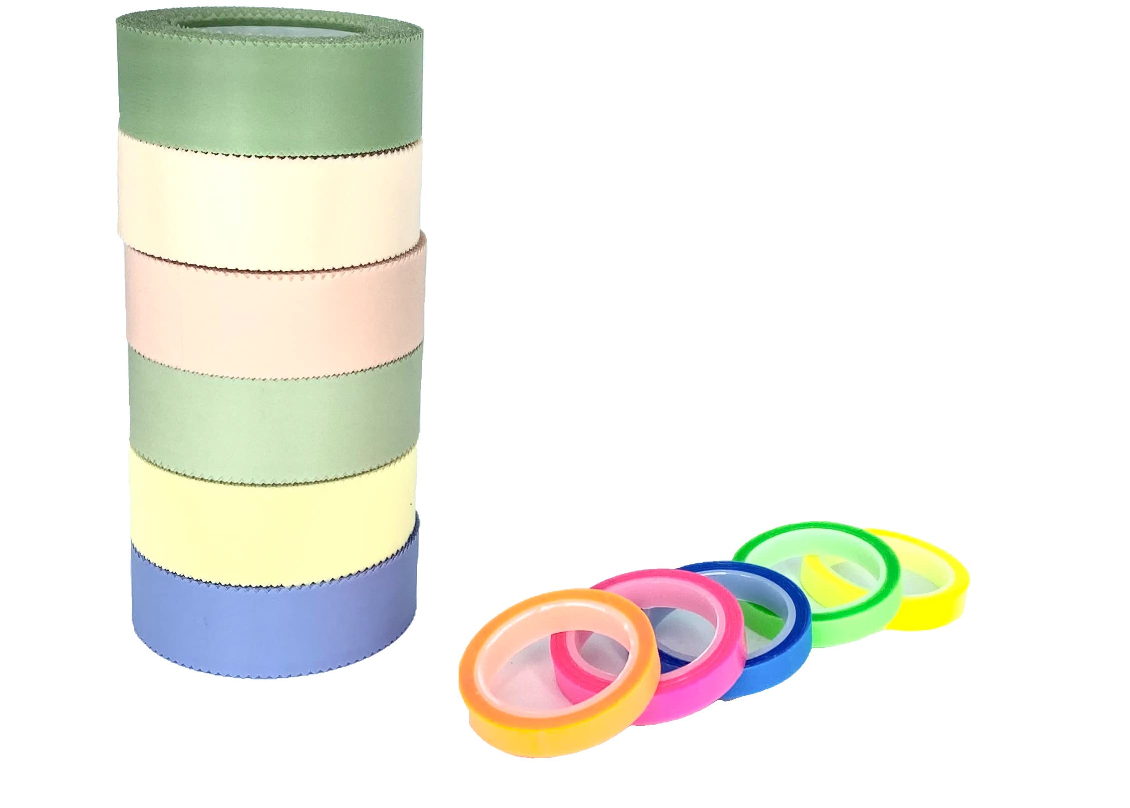 11 Rolls Removable Highlighter Tape - 6 Standard 0.7-Inch & 5 Mini 0.23-Inch Wide, Multi-Color Value Pack for Books, Notes & Bible Study