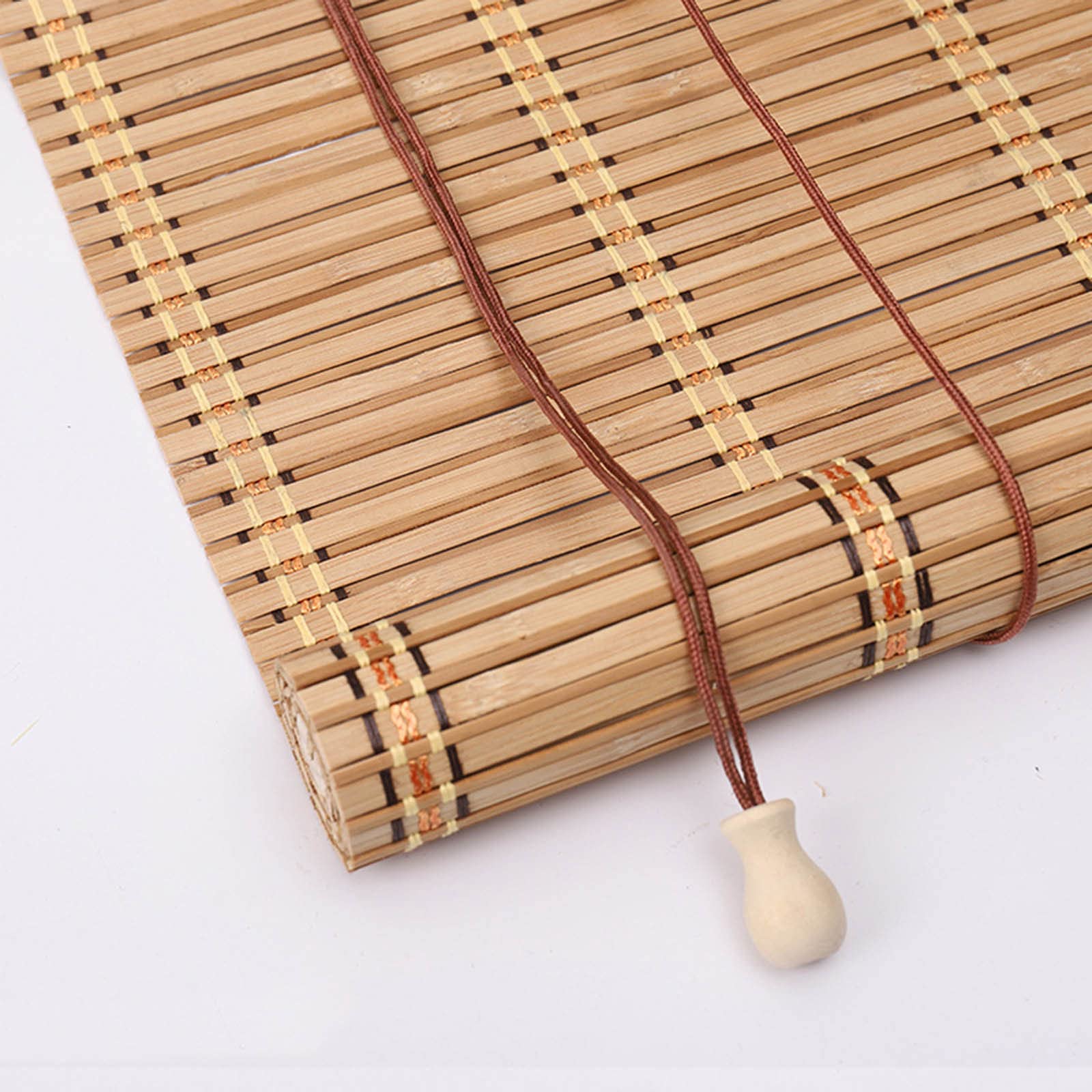Natural Bamboo Roller Blinds - Waterproof & Breathable Outdoor Bamboo Curtains for Windows & Doors (51x63in) | Customizable Roman Shades for Patio, Balcony & Sunroom Sun Protection